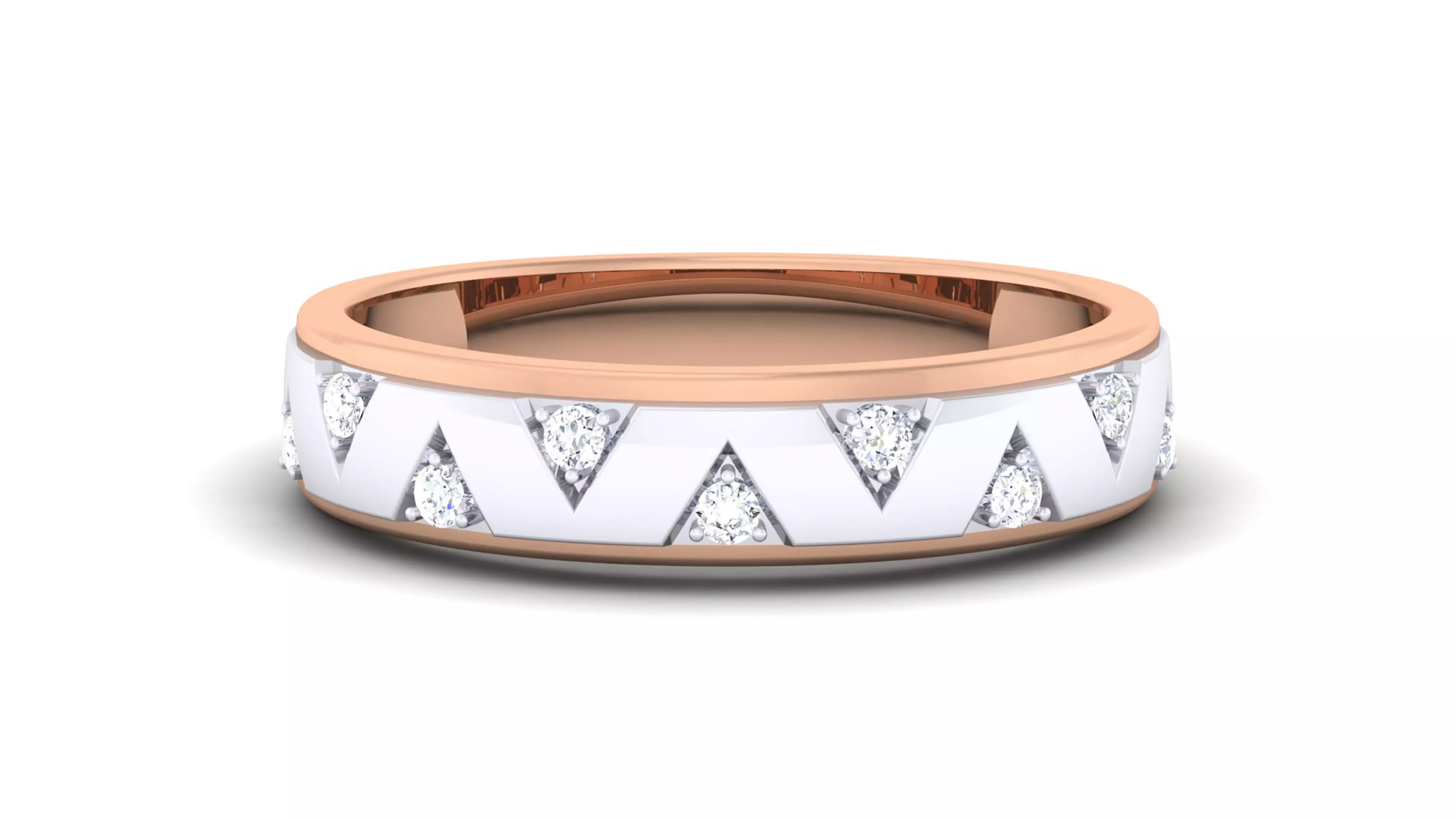 Couple Band Ring 3dm render detail  3D print model_0