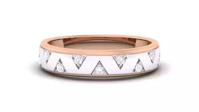 Couple Band Ring 3dm render detail  3D print model