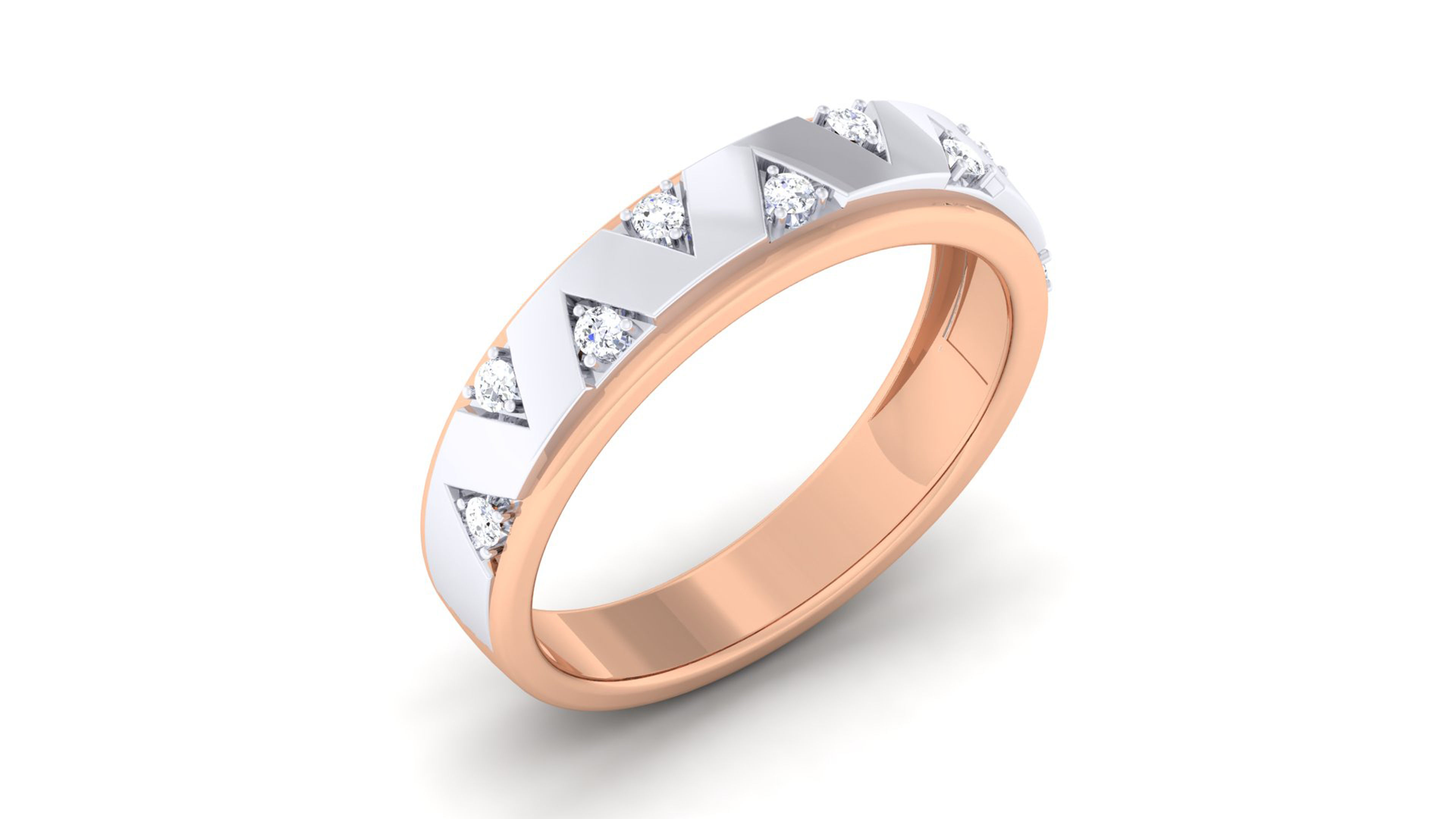 Couple Band Ring 3dm render detail  3D print model_17