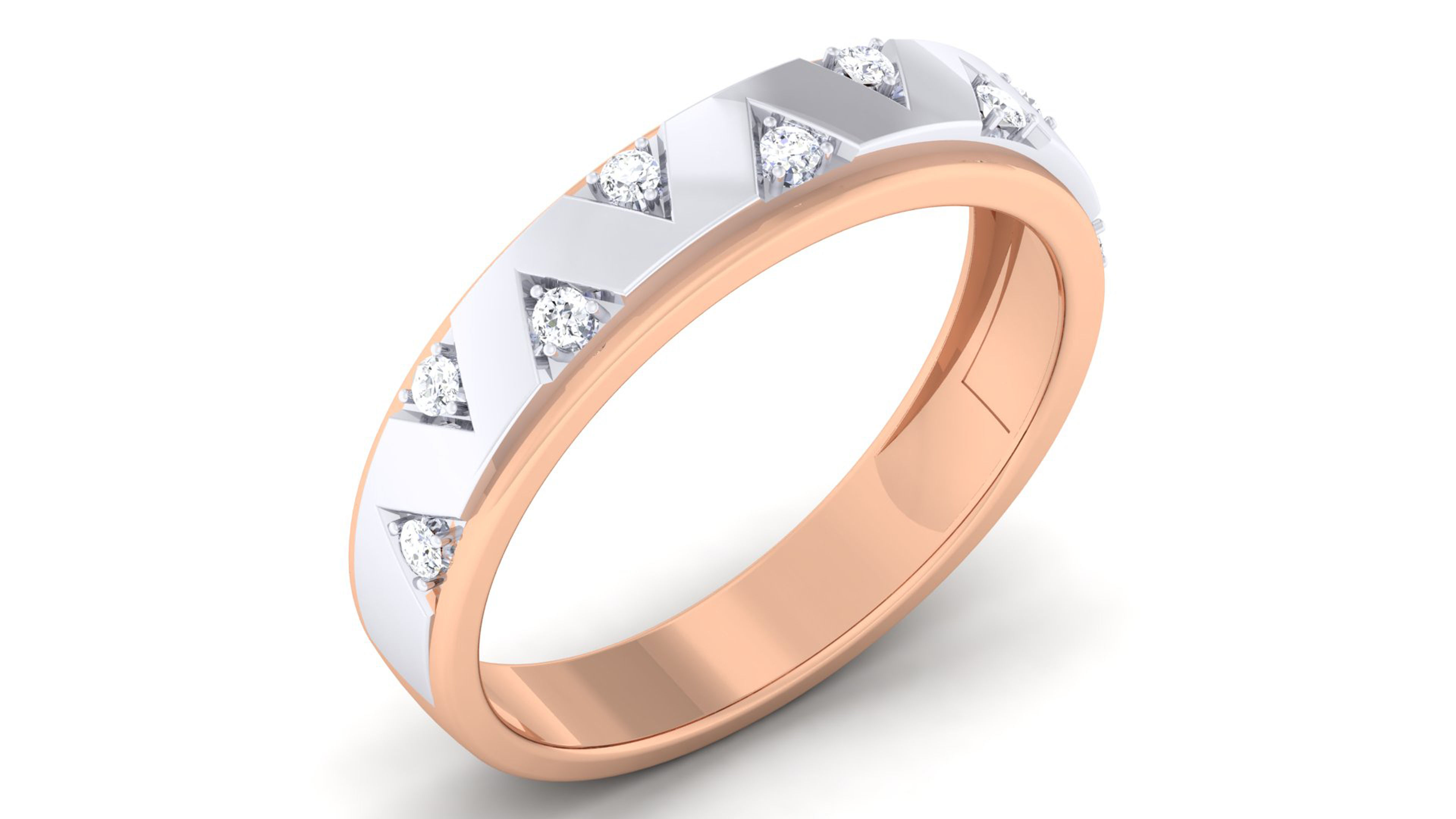 Couple Band Ring 3dm render detail  3D print model_6