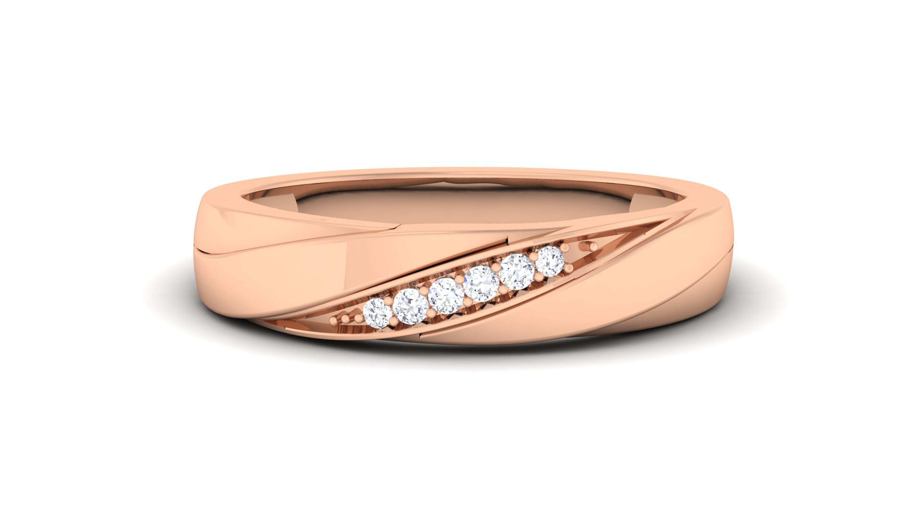 Couple Band Ring 3dm render detail  3D print model_23