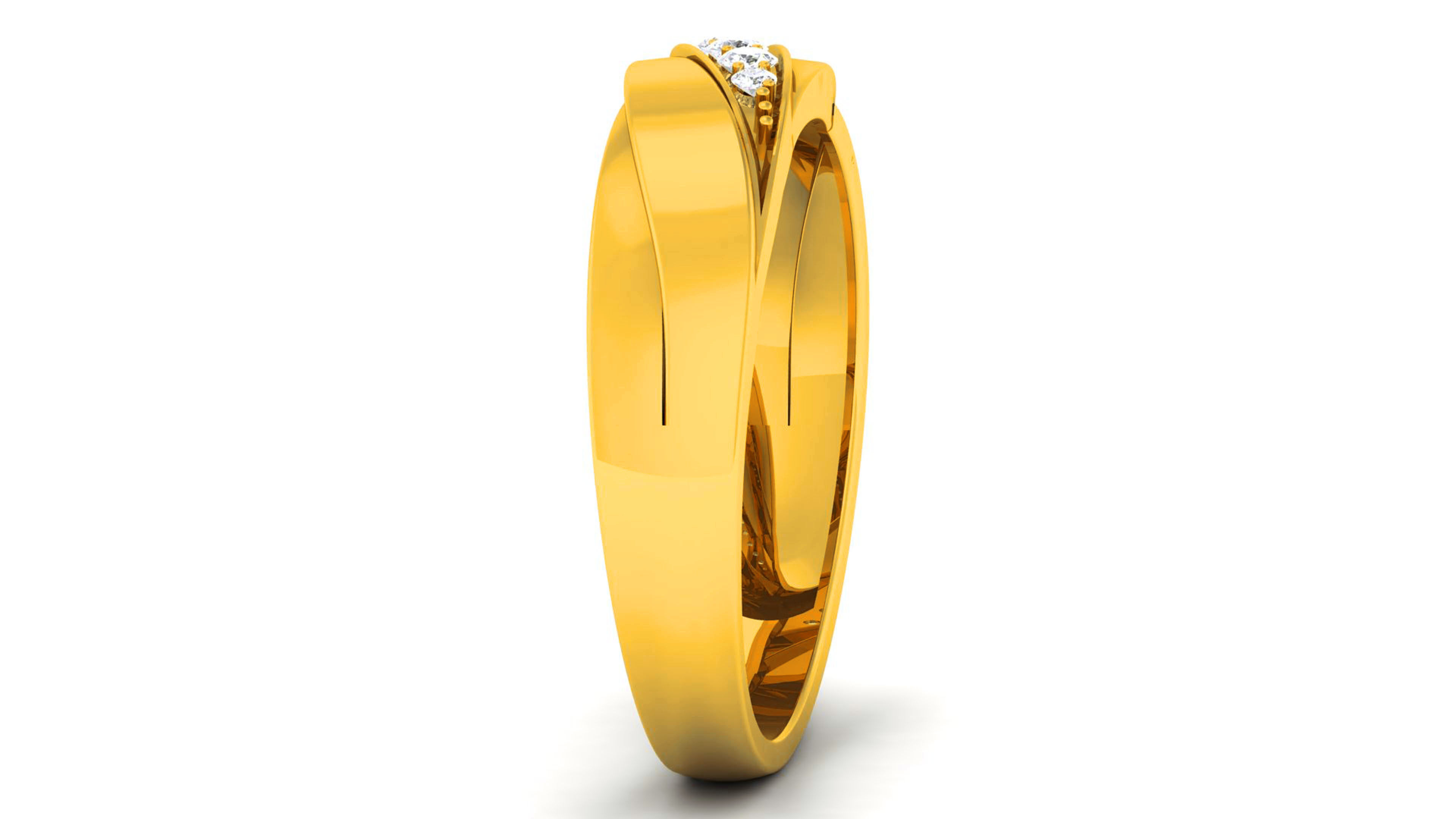 Couple Band Ring 3dm render detail  3D print model_11