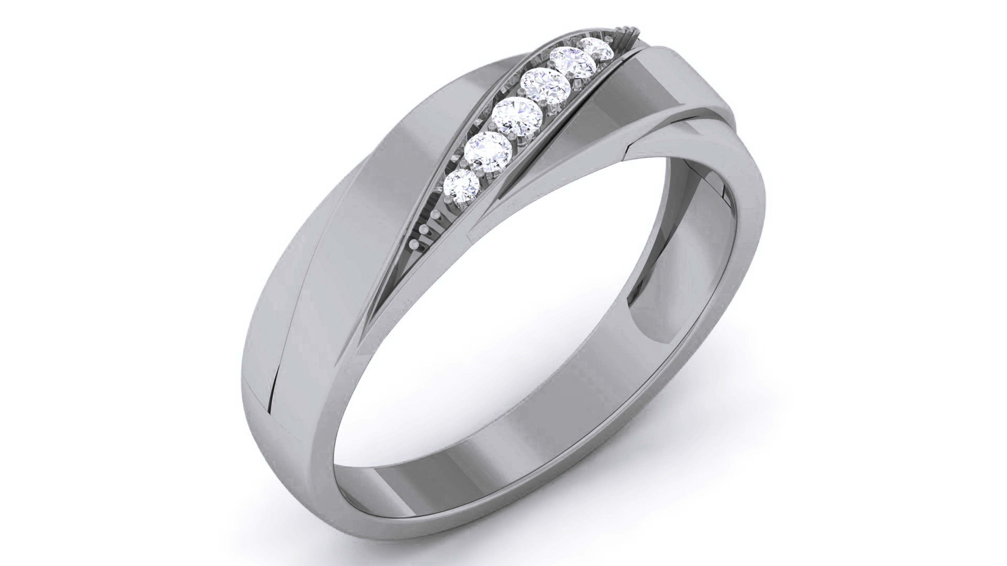 Couple Band Ring 3dm render detail  3D print model_6