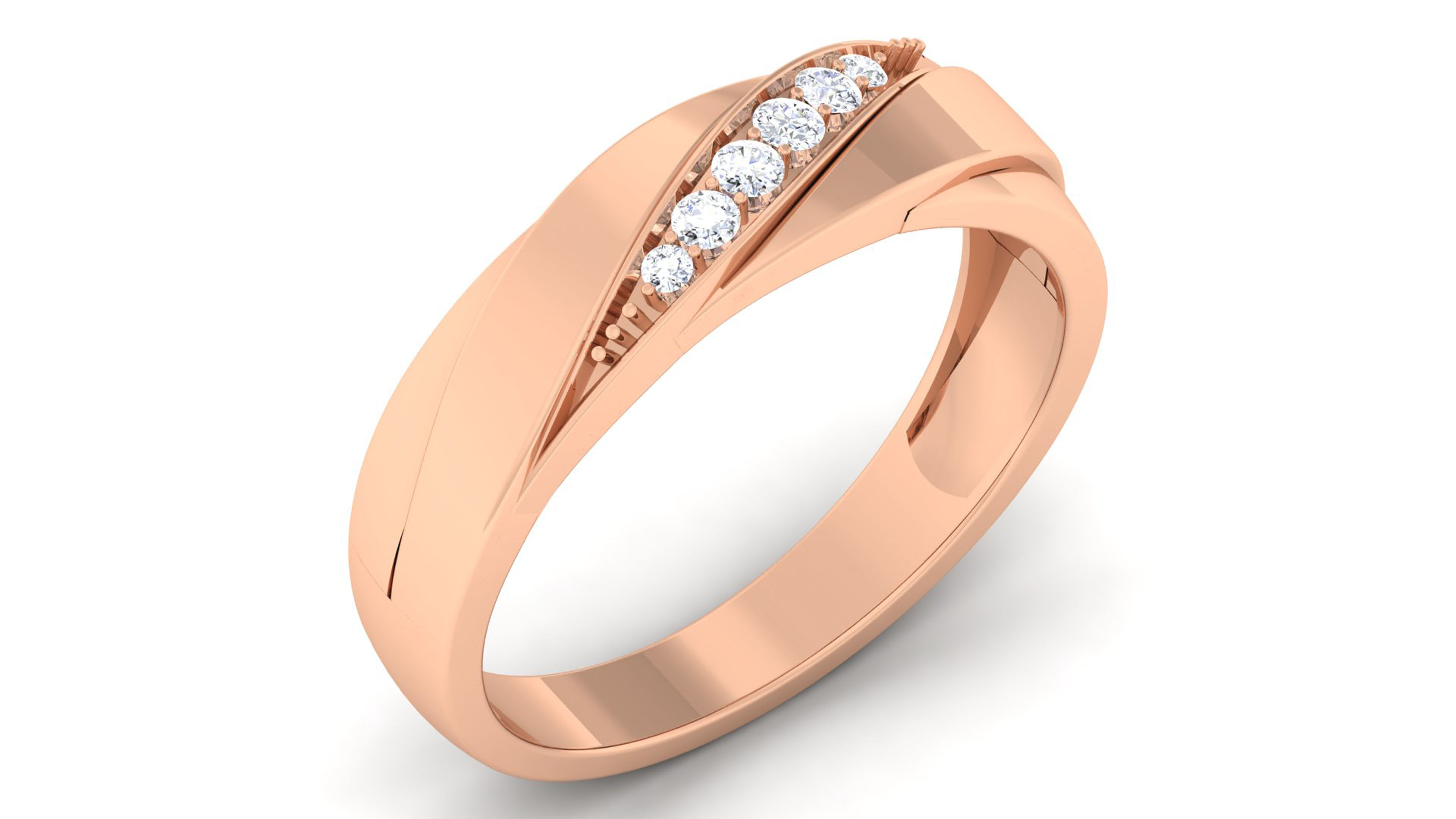 Couple Band Ring 3dm render detail  3D print model_7