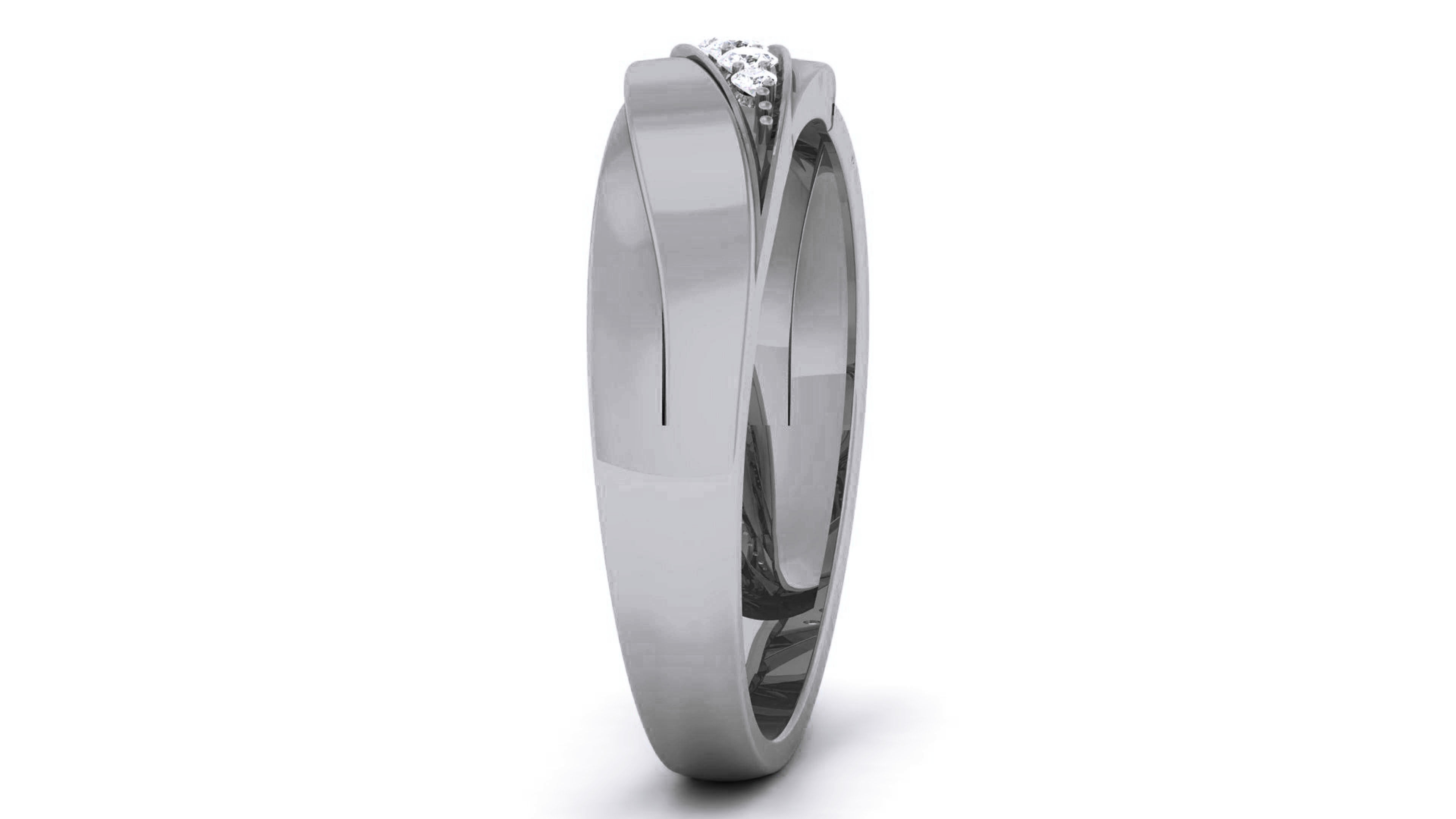 Couple Band Ring 3dm render detail  3D print model_10