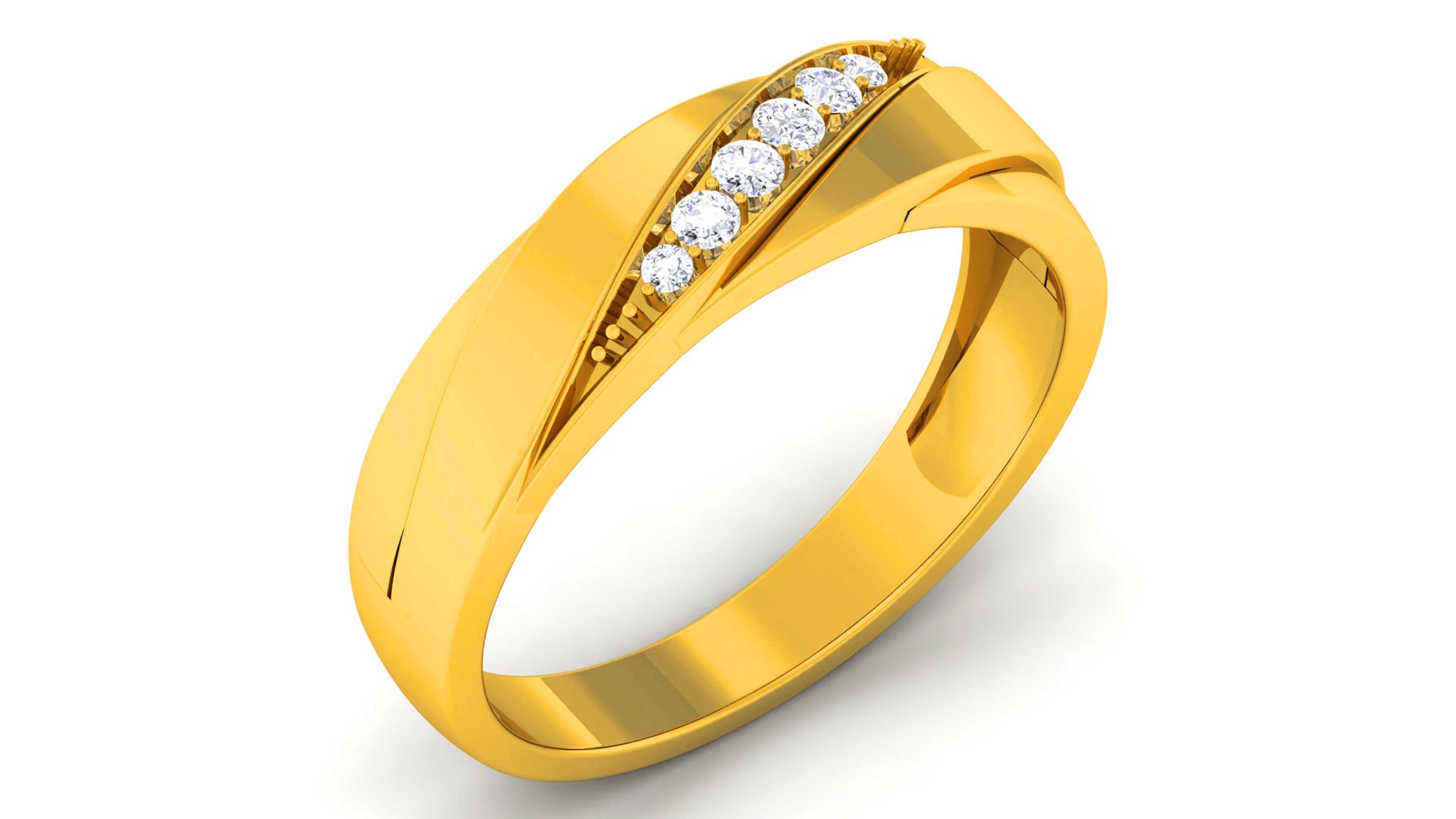 Couple Band Ring 3dm render detail  3D print model_8