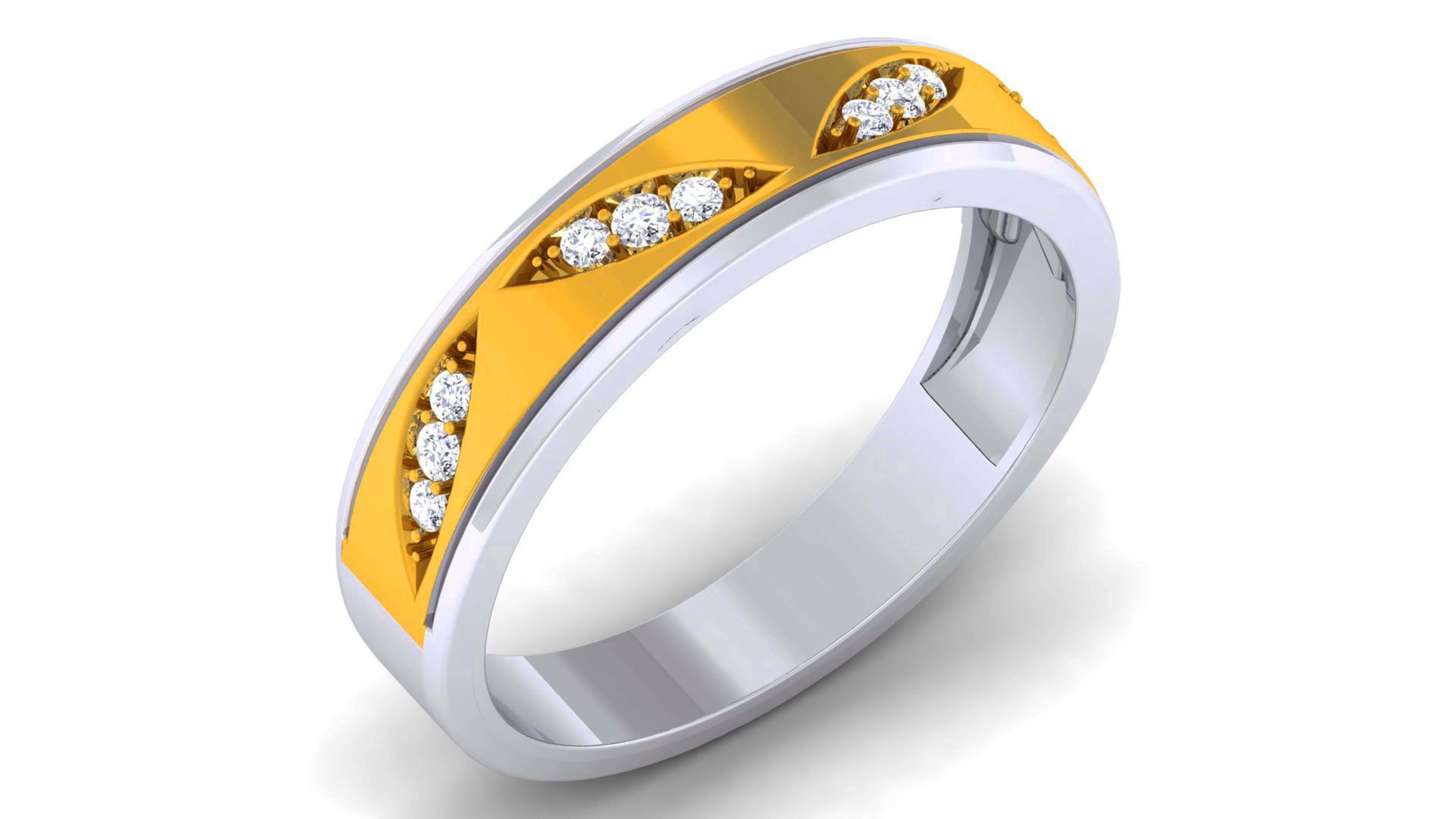 Couple Band Ring 3dm render detail  3D print model_7