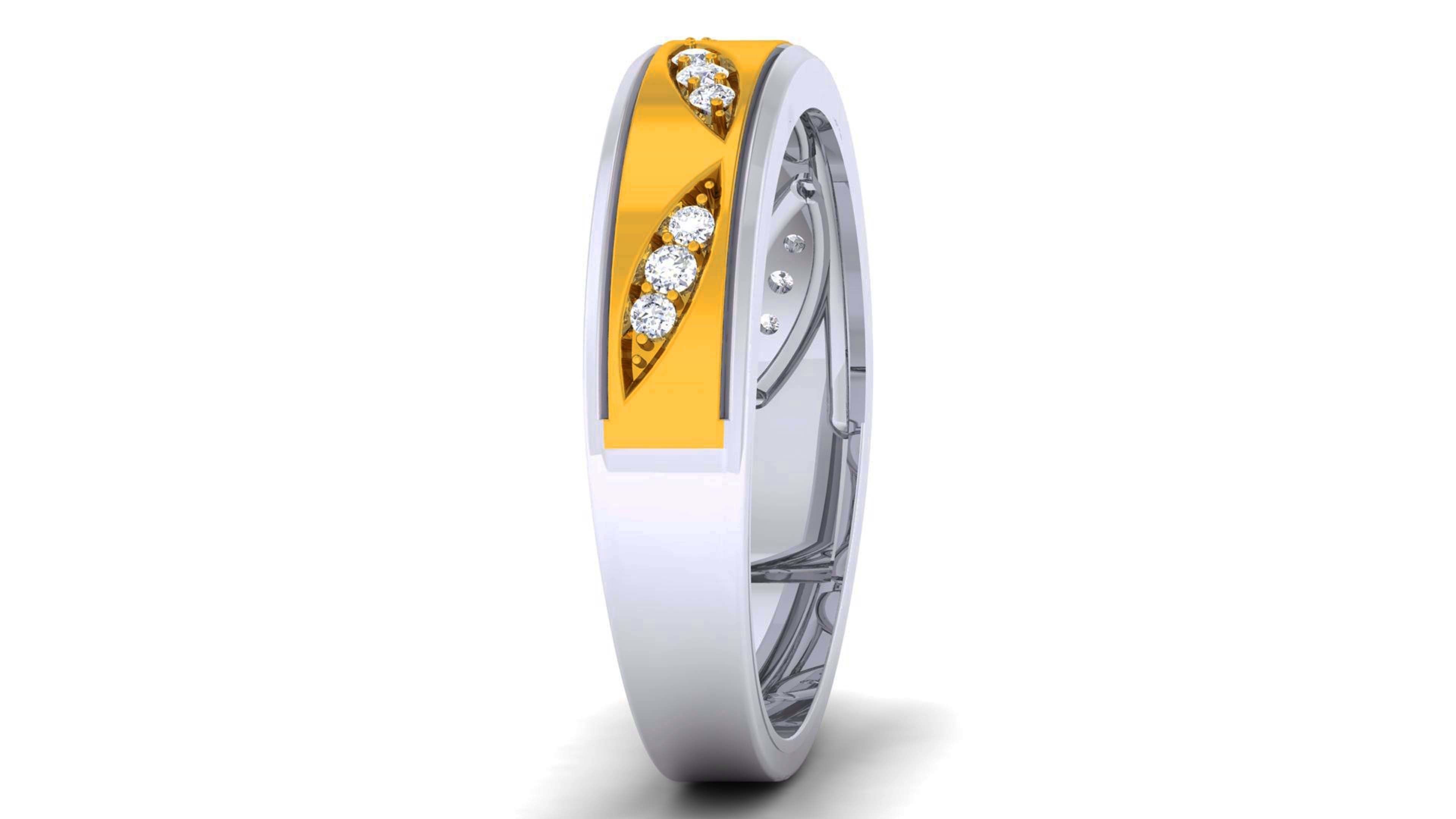 Couple Band Ring 3dm render detail  3D print model_10