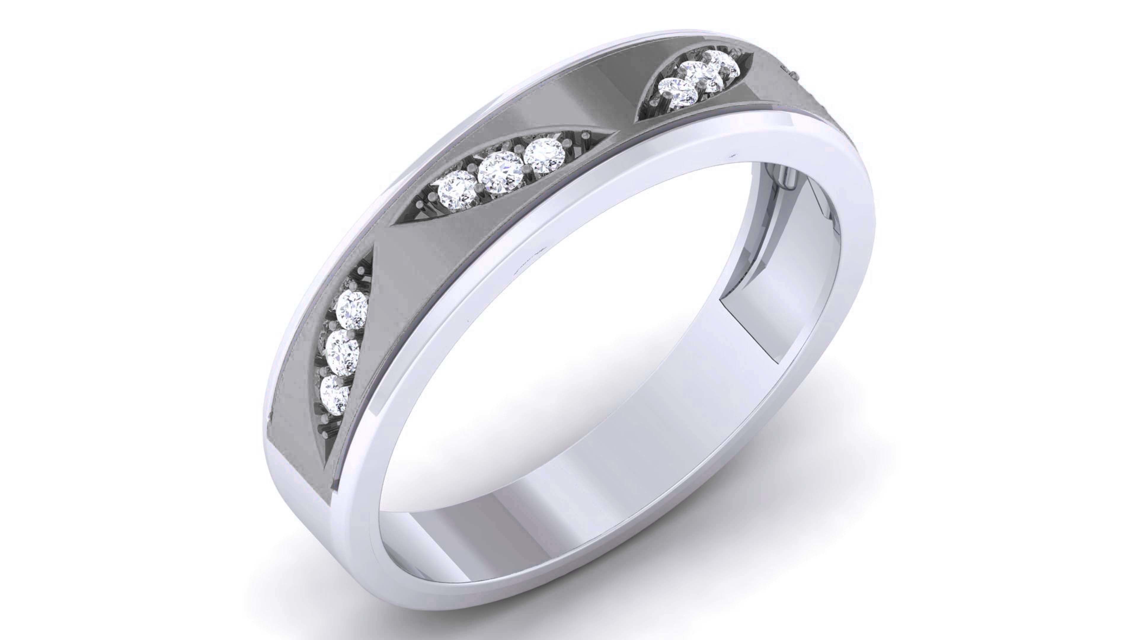 Couple Band Ring 3dm render detail  3D print model_8