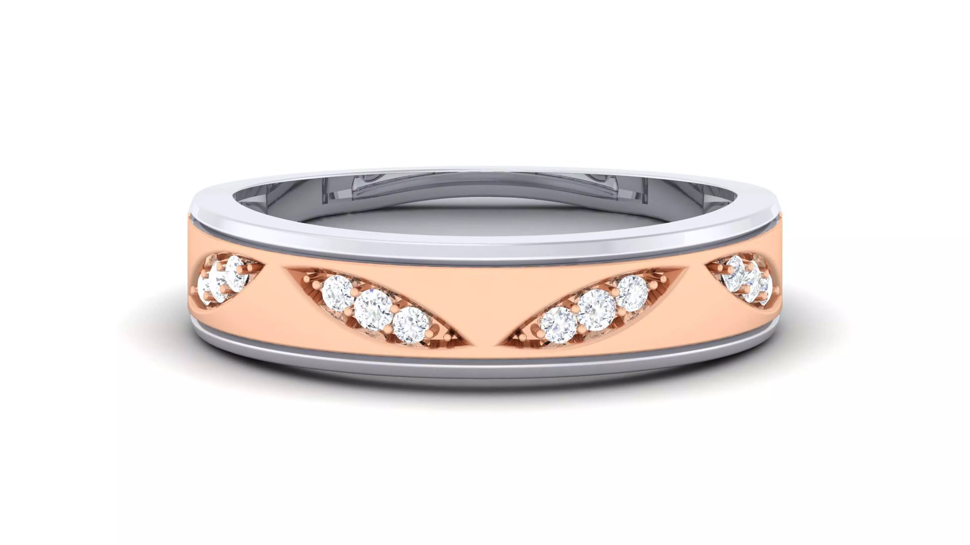 Couple Band Ring 3dm render detail  3D print model_0