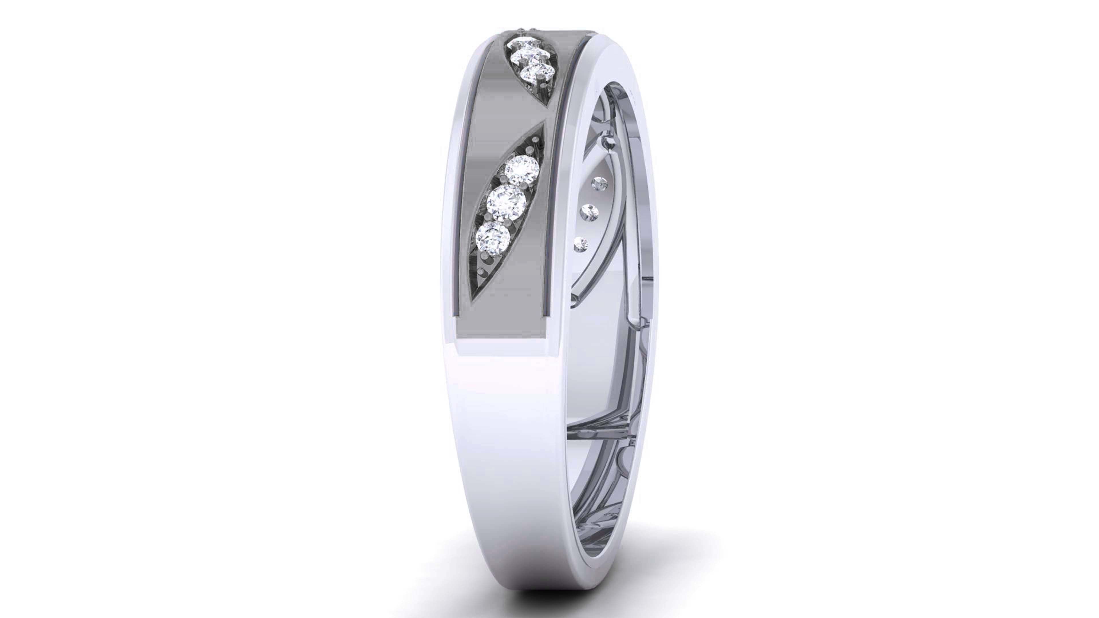 Couple Band Ring 3dm render detail  3D print model_11