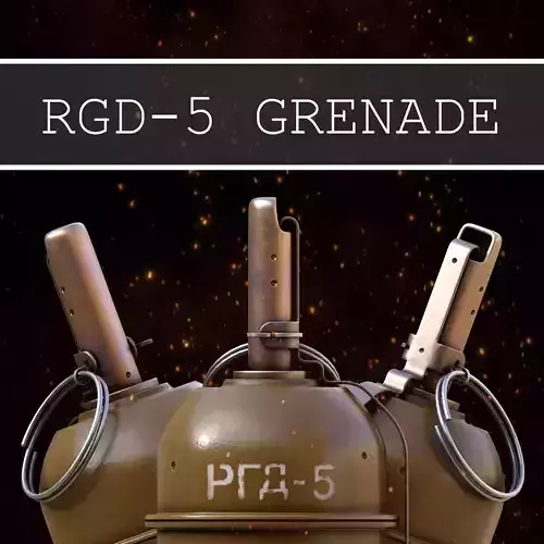 Soviet hand Grenade RGD-5 Low-poly 3D model Free low-poly 3D model