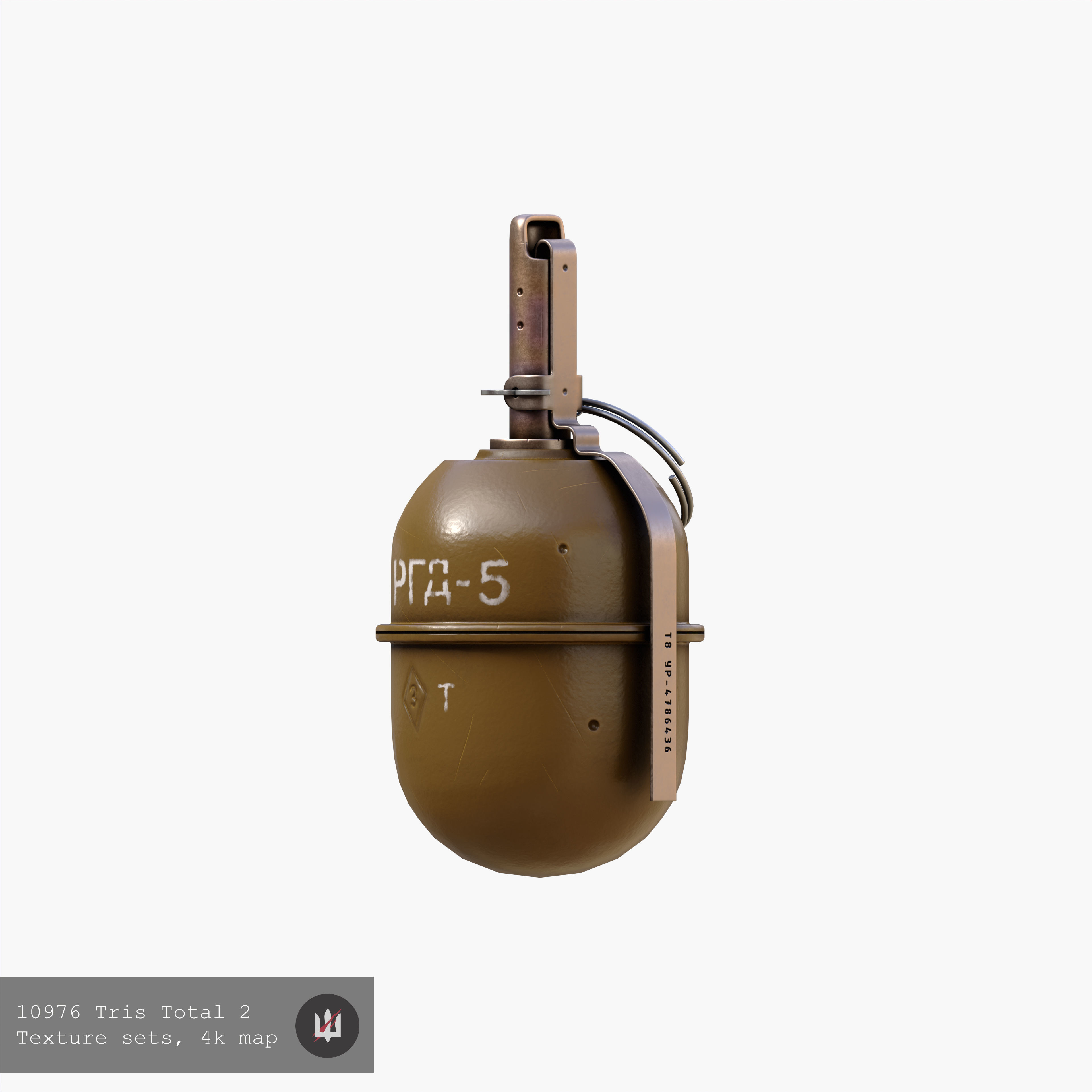 Soviet hand Grenade RGD-5 Low-poly 3D model Low-poly 3D model_3