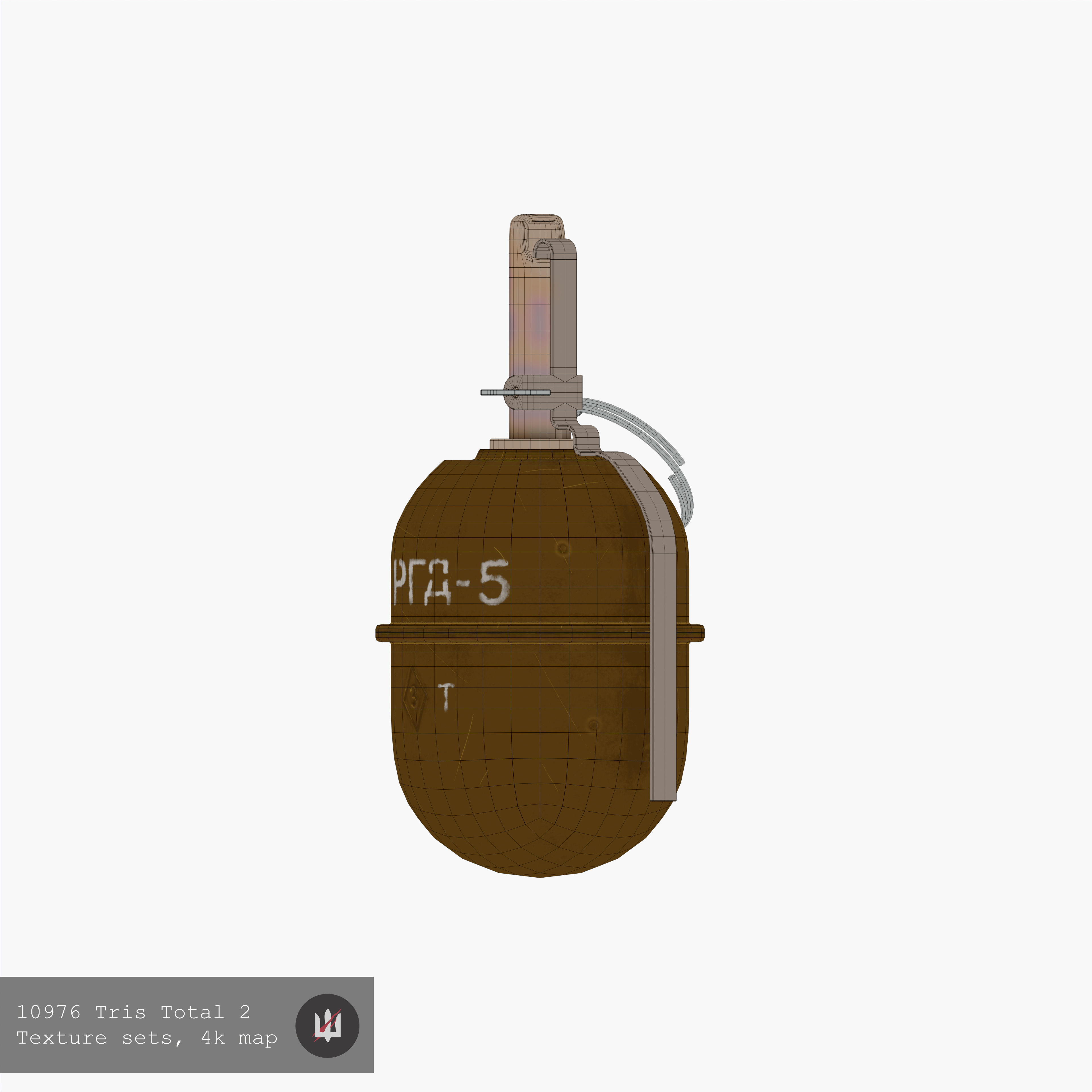 Soviet hand Grenade RGD-5 Low-poly 3D model Low-poly 3D model_6