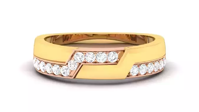 Couple Band Ring 3dm render detail 