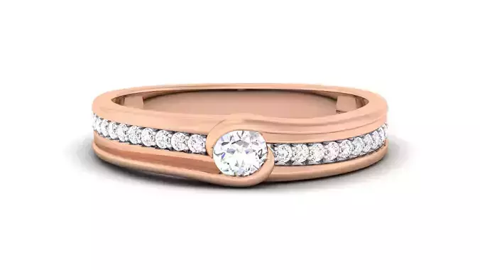 Couple Band Ring 3dm render detail 