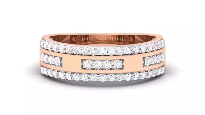 Couple Band Ring 3dm render detail 