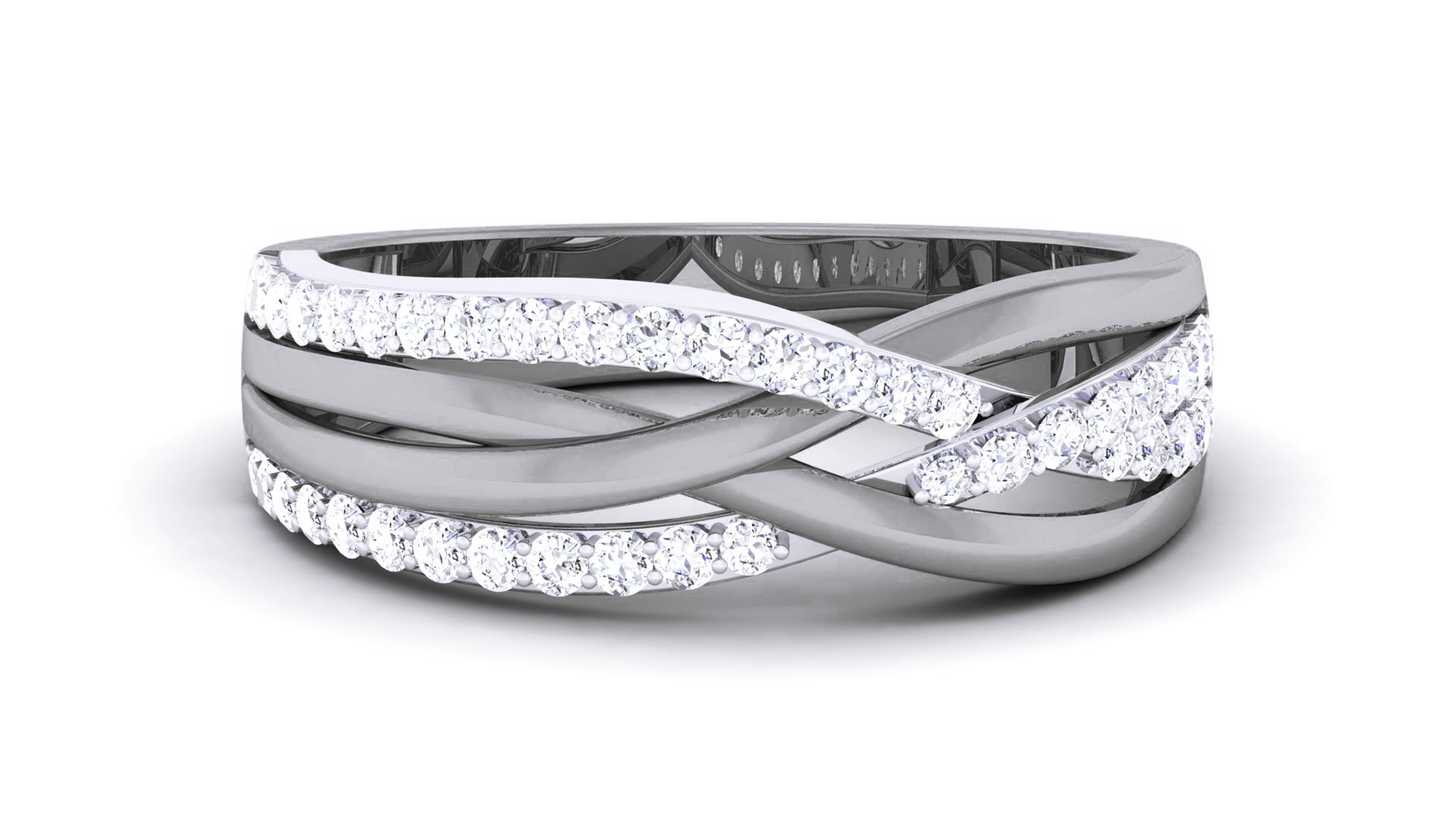 Couple Band Ring 3dm render detail 3D print model_12