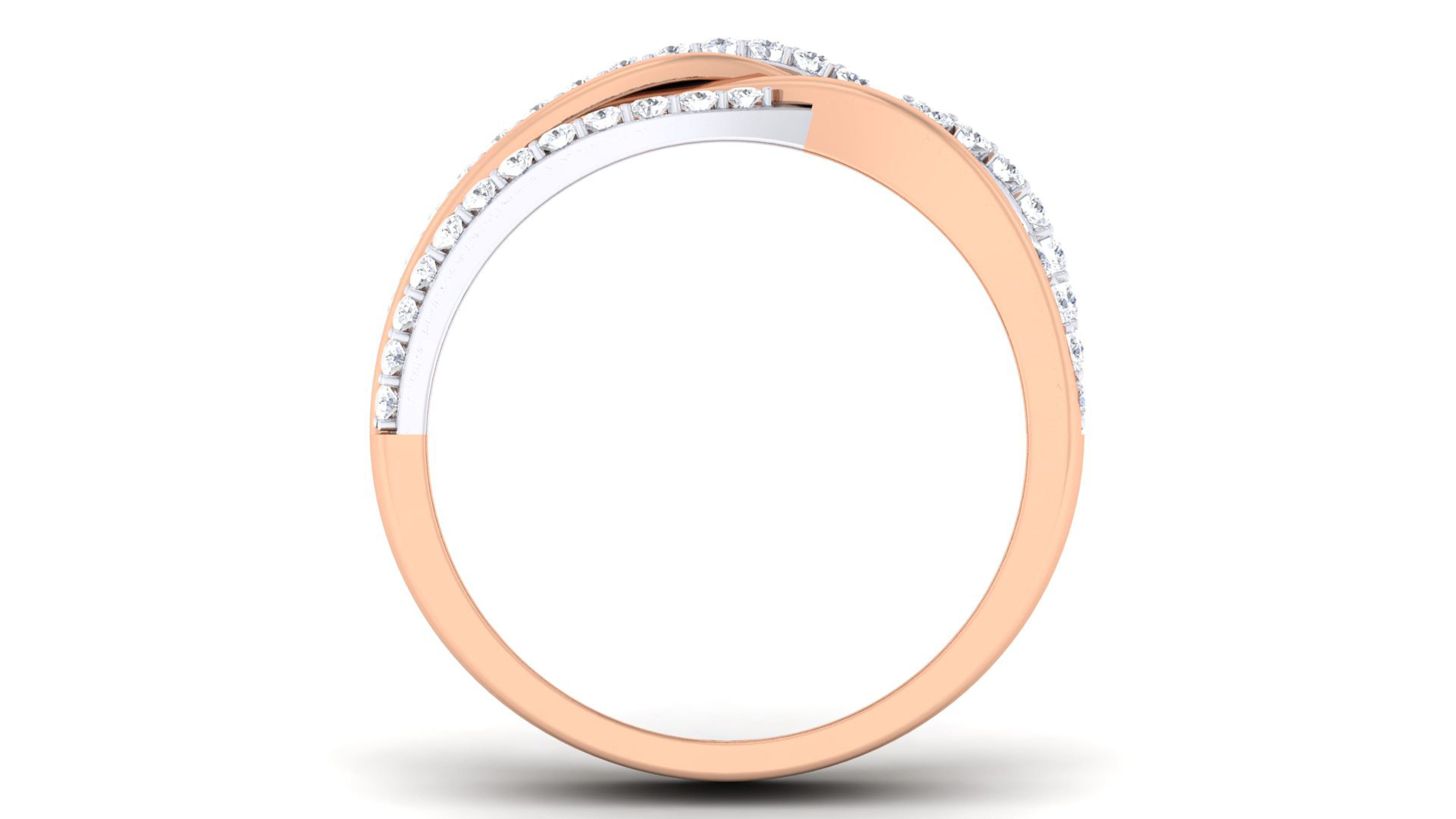 Couple Band Ring 3dm render detail 3D print model_3