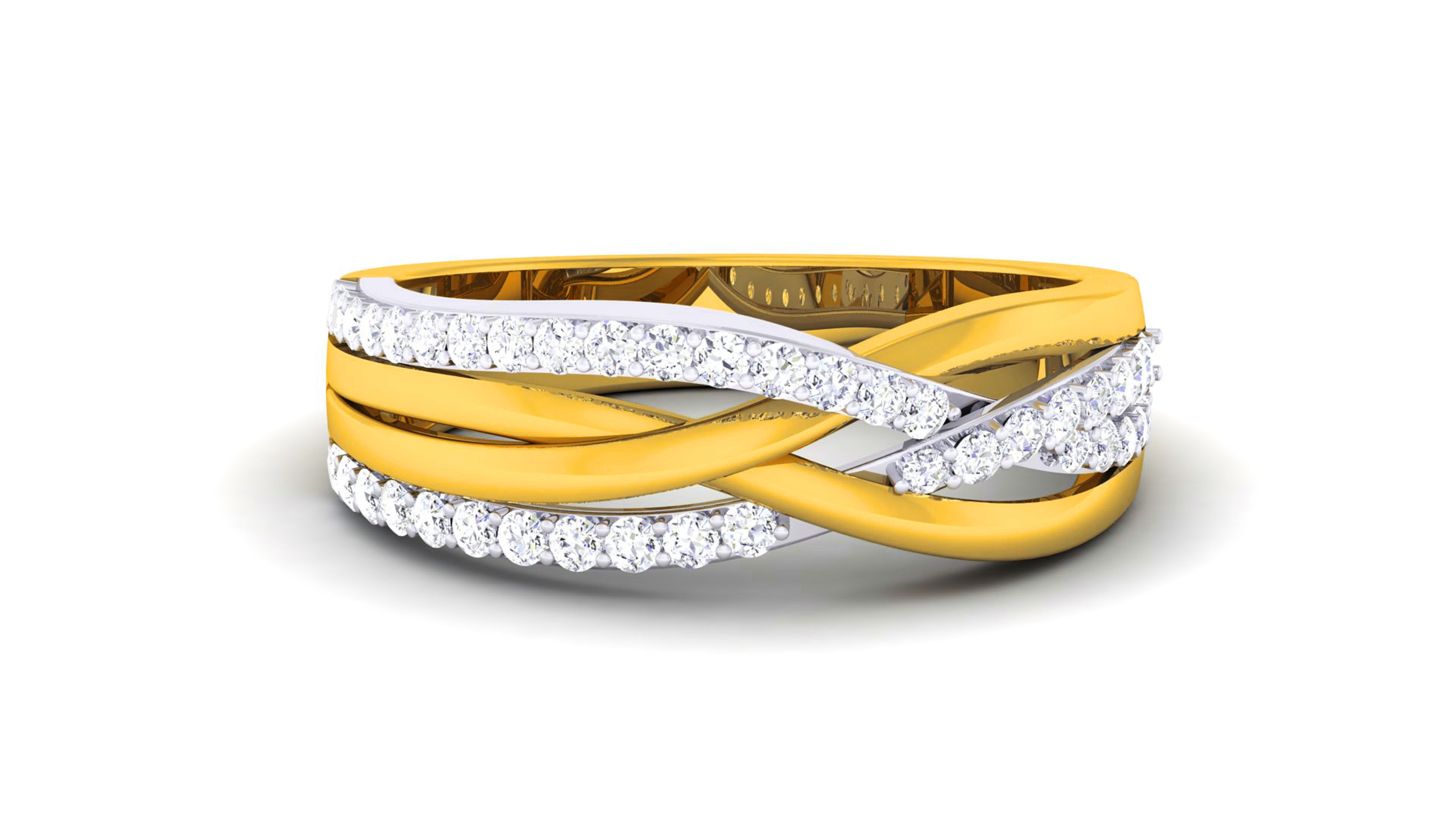 Couple Band Ring 3dm render detail 3D print model_23