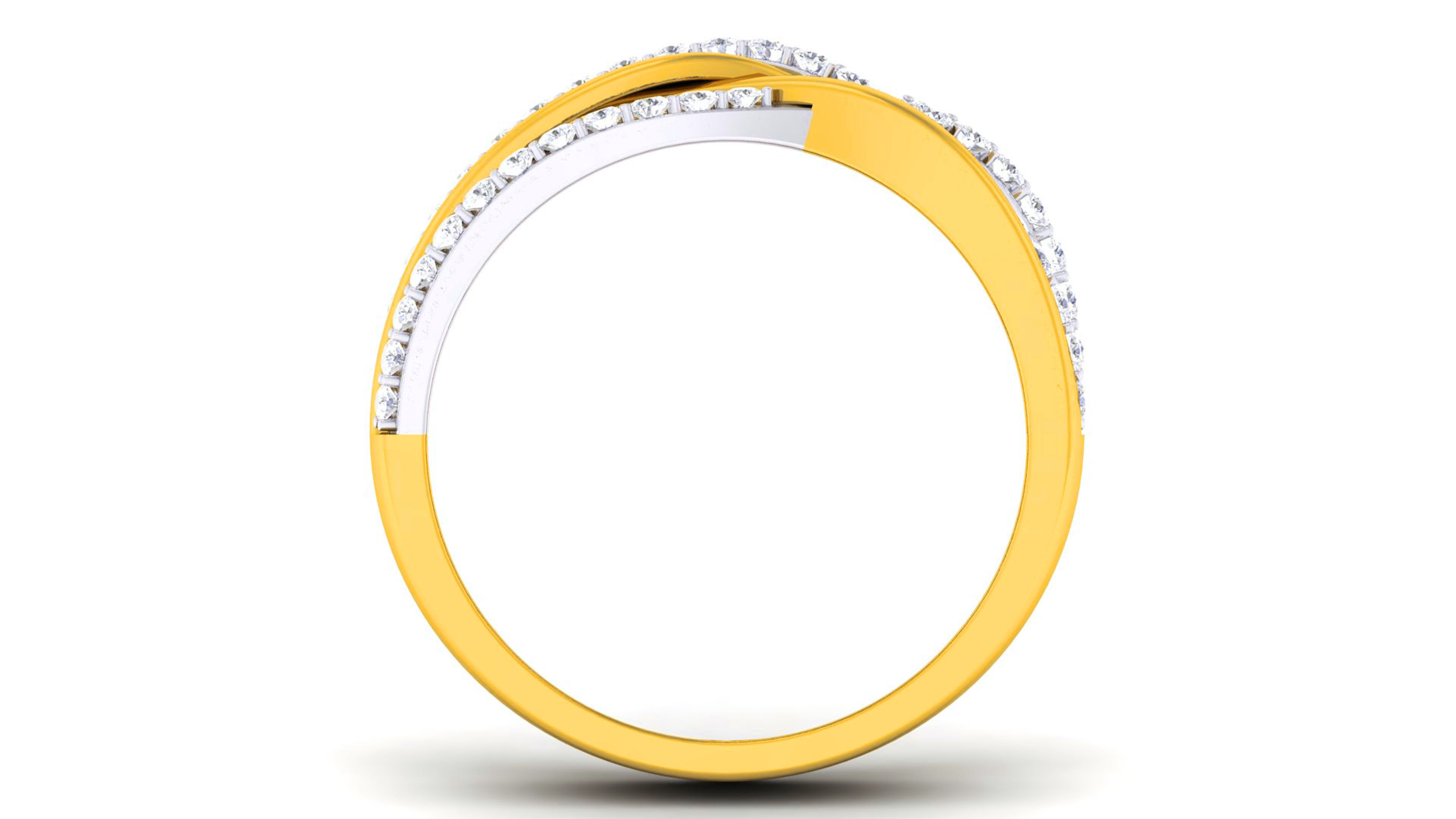 Couple Band Ring 3dm render detail 3D print model_5