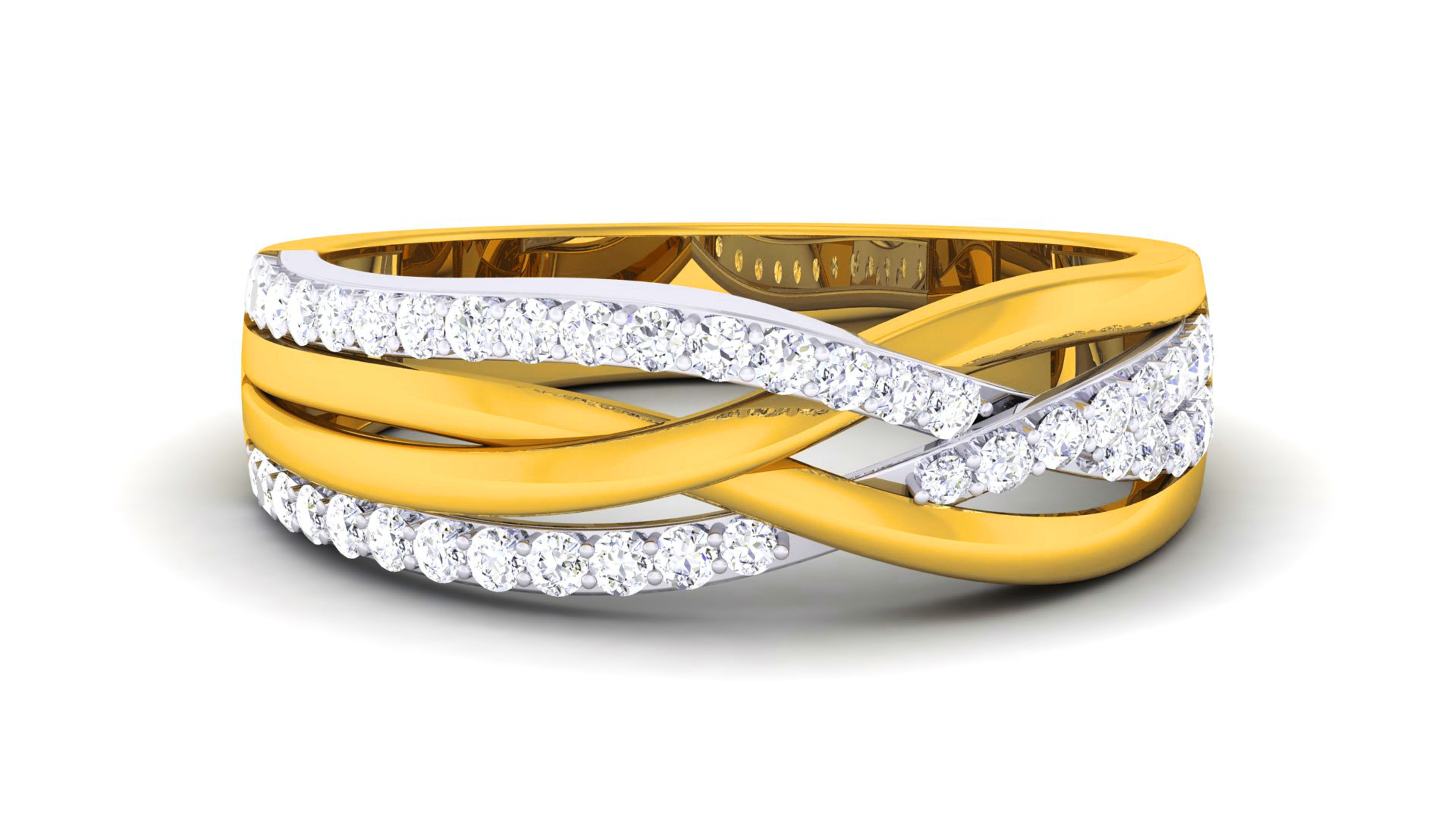 Couple Band Ring 3dm render detail 3D print model_13