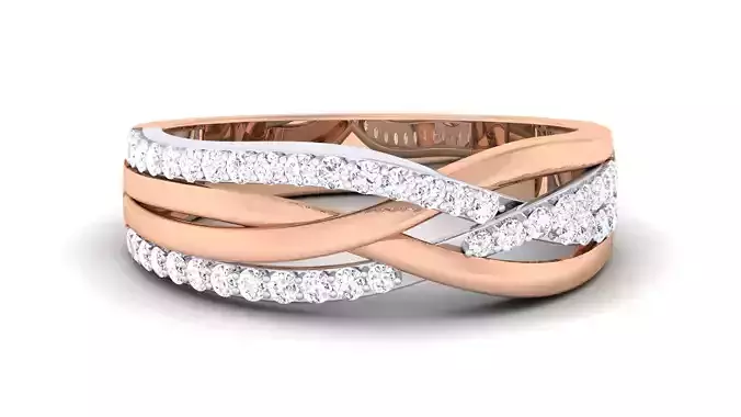 Couple Band Ring 3dm render detail 