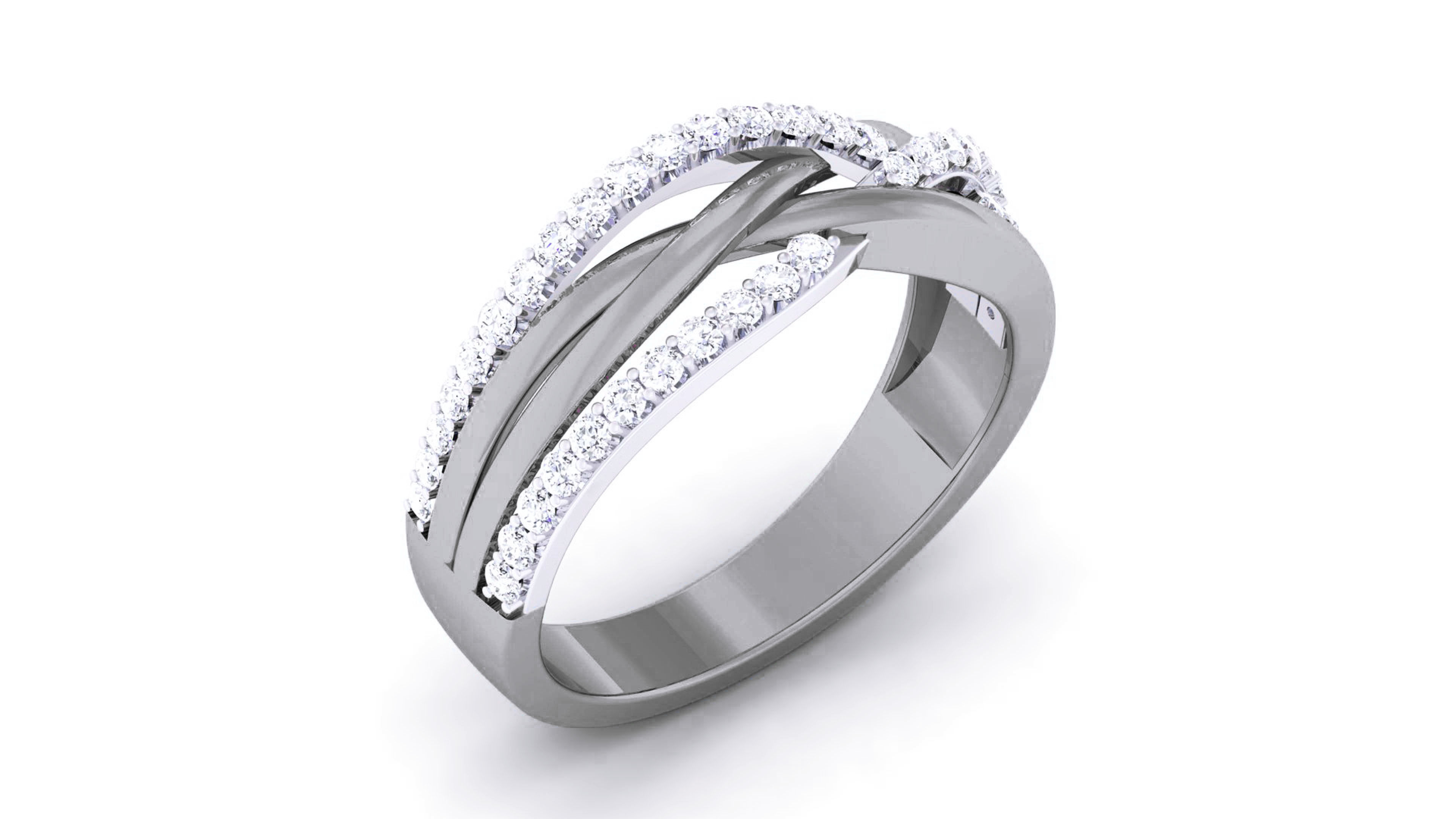 Couple Band Ring 3dm render detail 3D print model_19