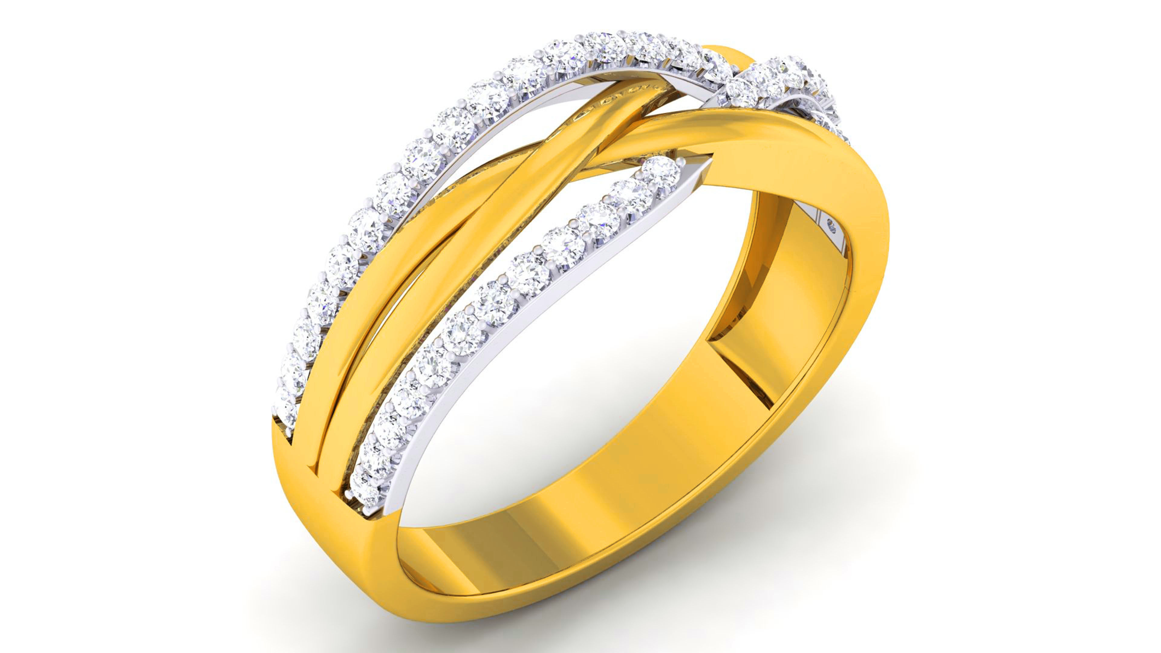 Couple Band Ring 3dm render detail 3D print model_7