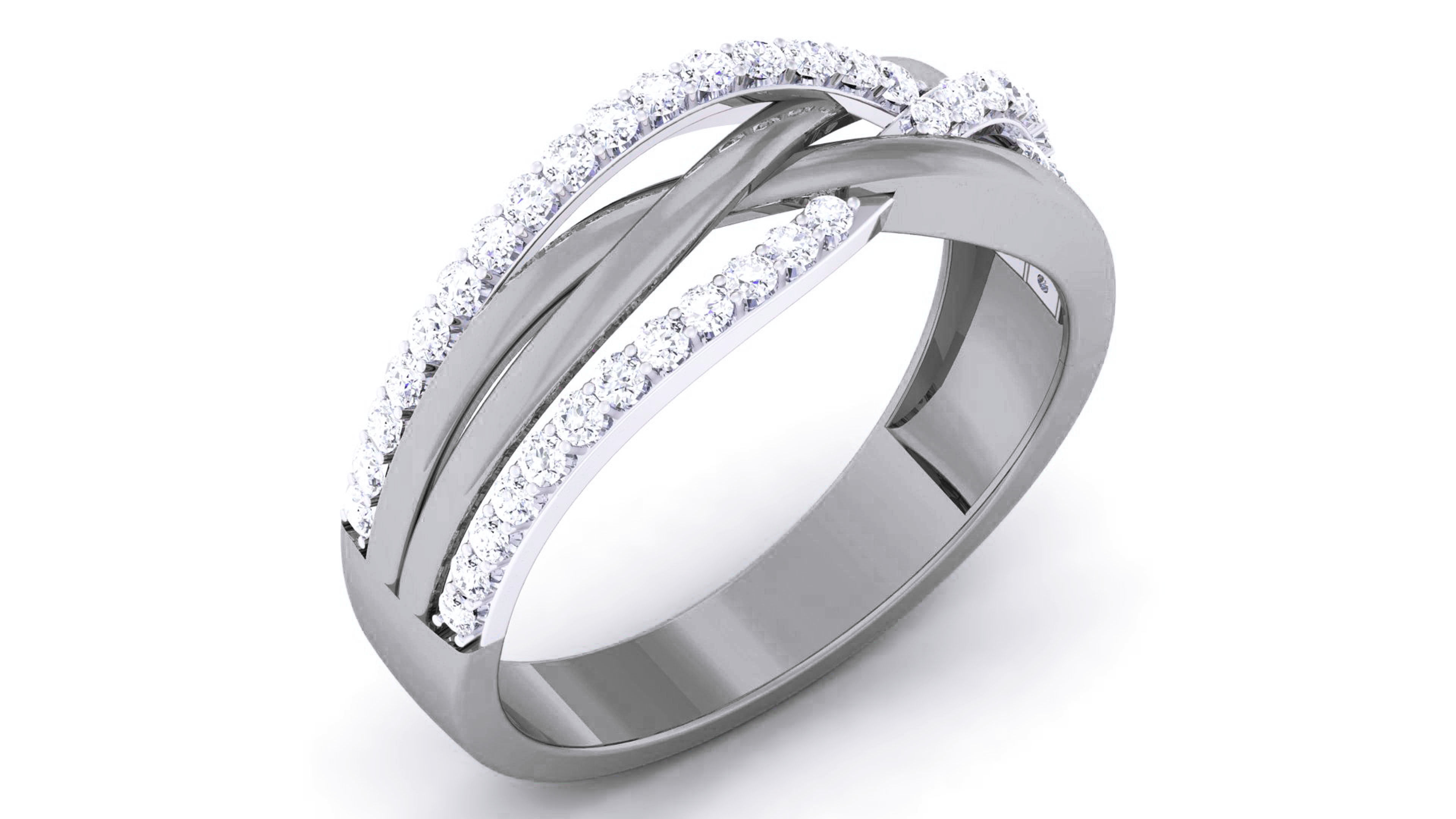 Couple Band Ring 3dm render detail 3D print model_8