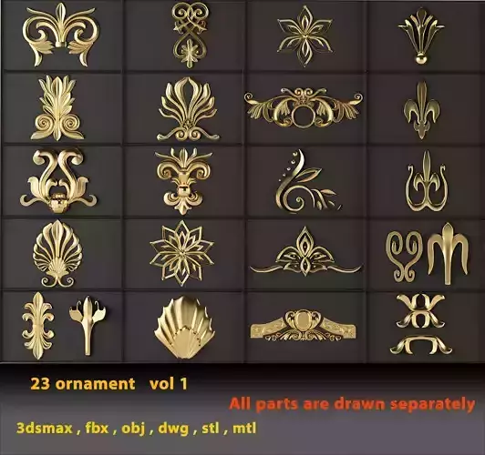 23 ornament vol 1 3D model