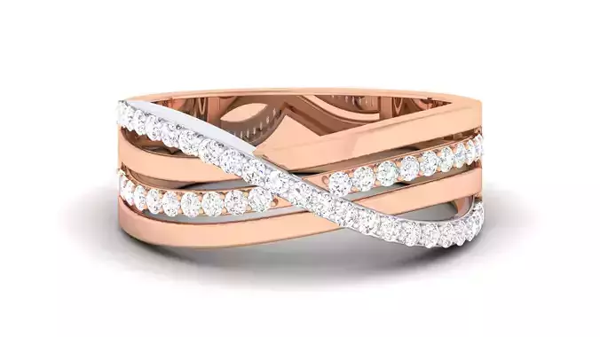 Couple Band Ring 3dm render detail 