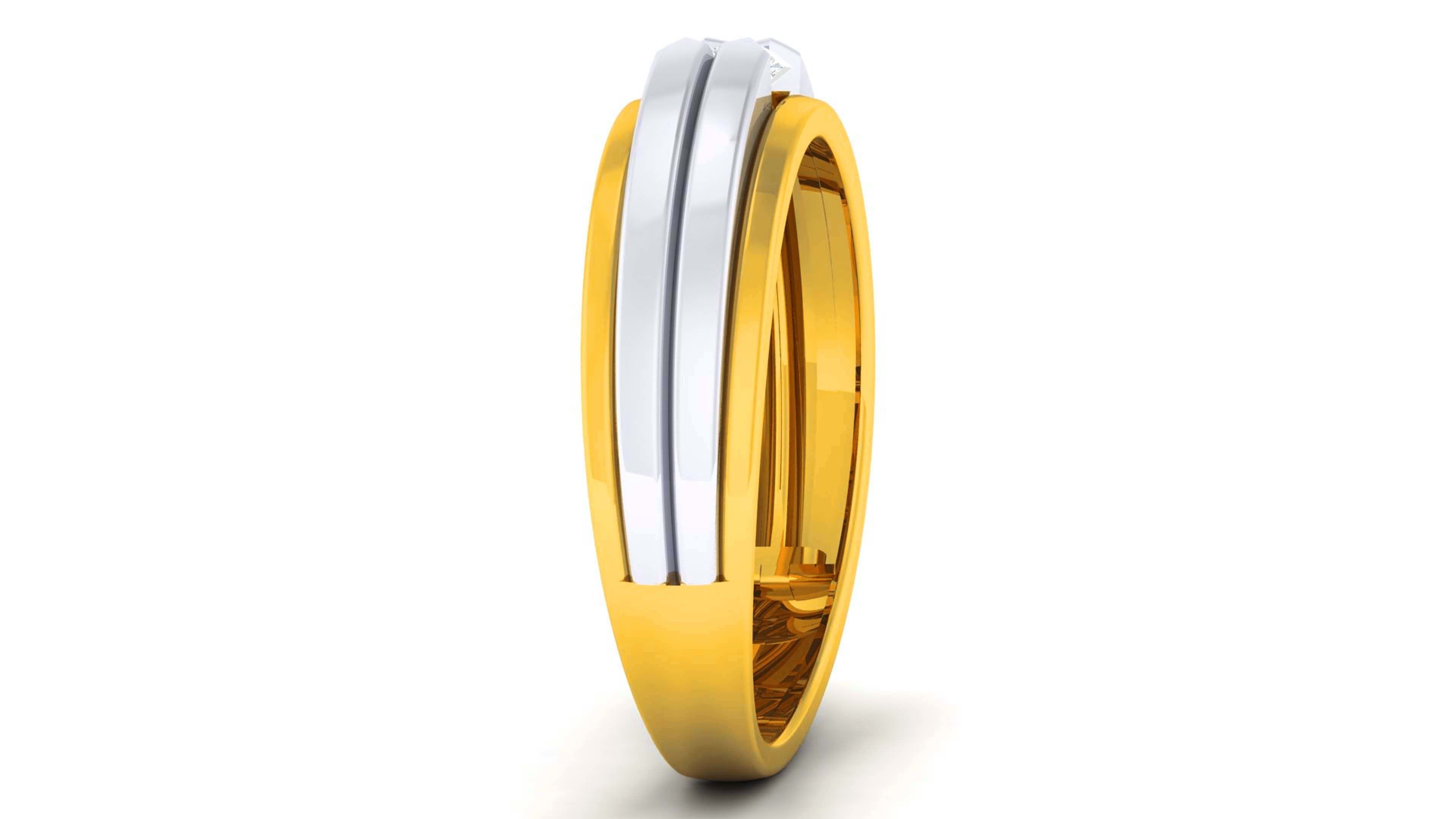Couple Band Ring 3dm render detail 3D print model_10