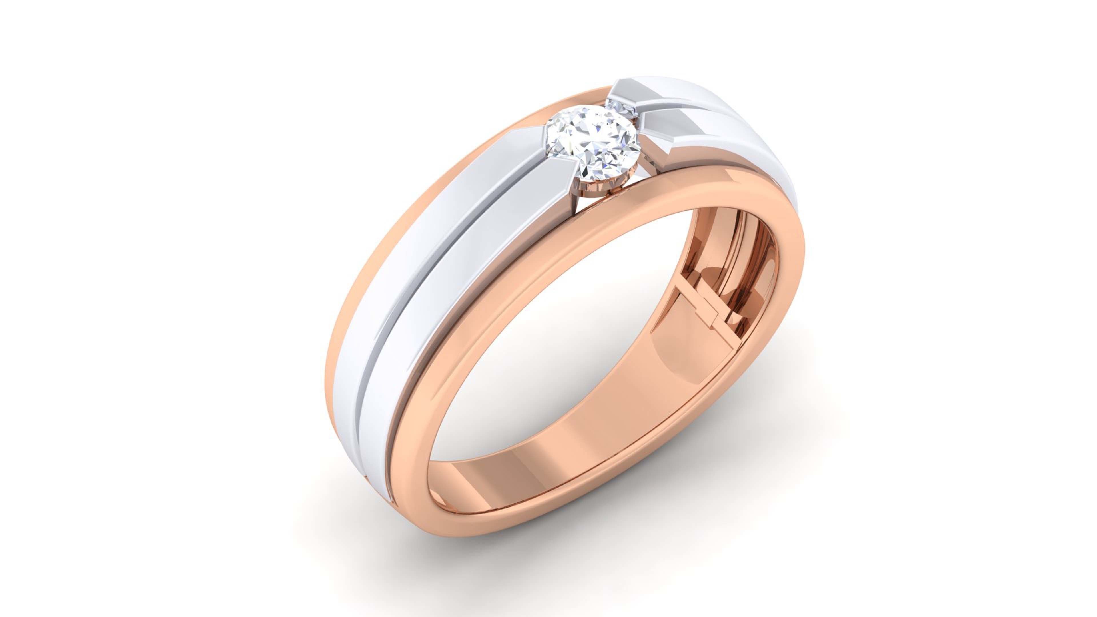 Couple Band Ring 3dm render detail 3D print model_17