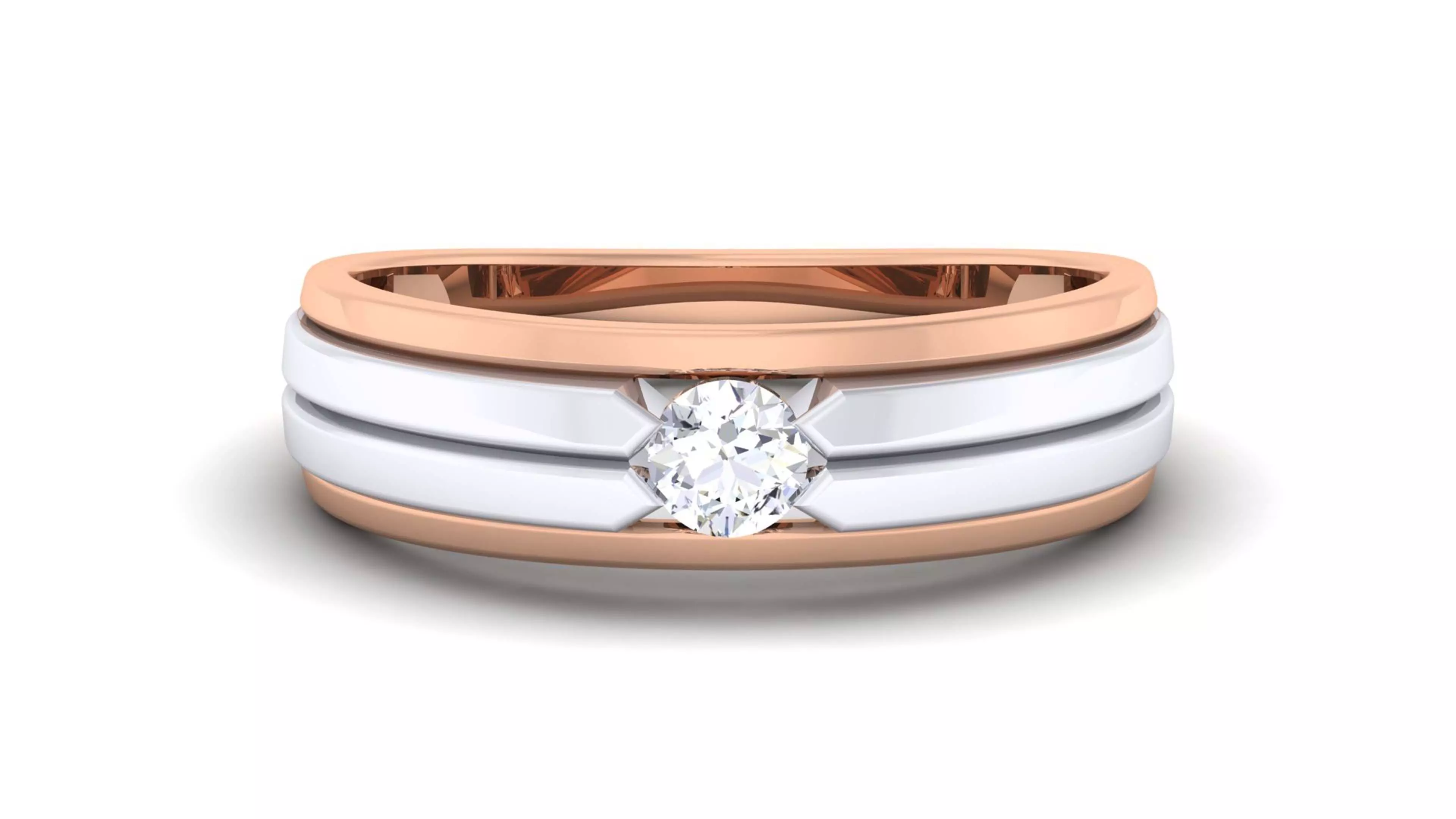 Couple Band Ring 3dm render detail 3D print model_0