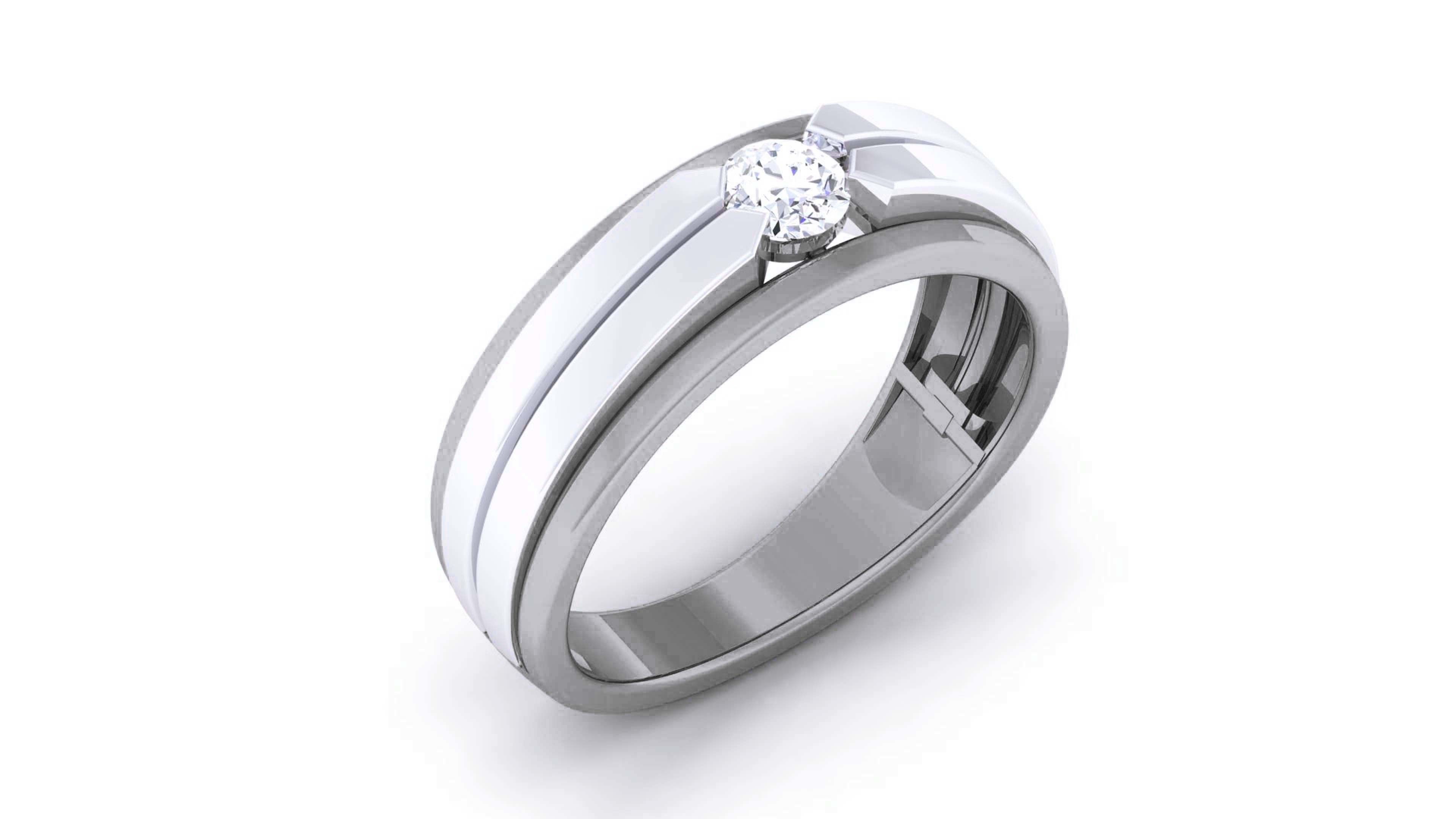 Couple Band Ring 3dm render detail 3D print model_19