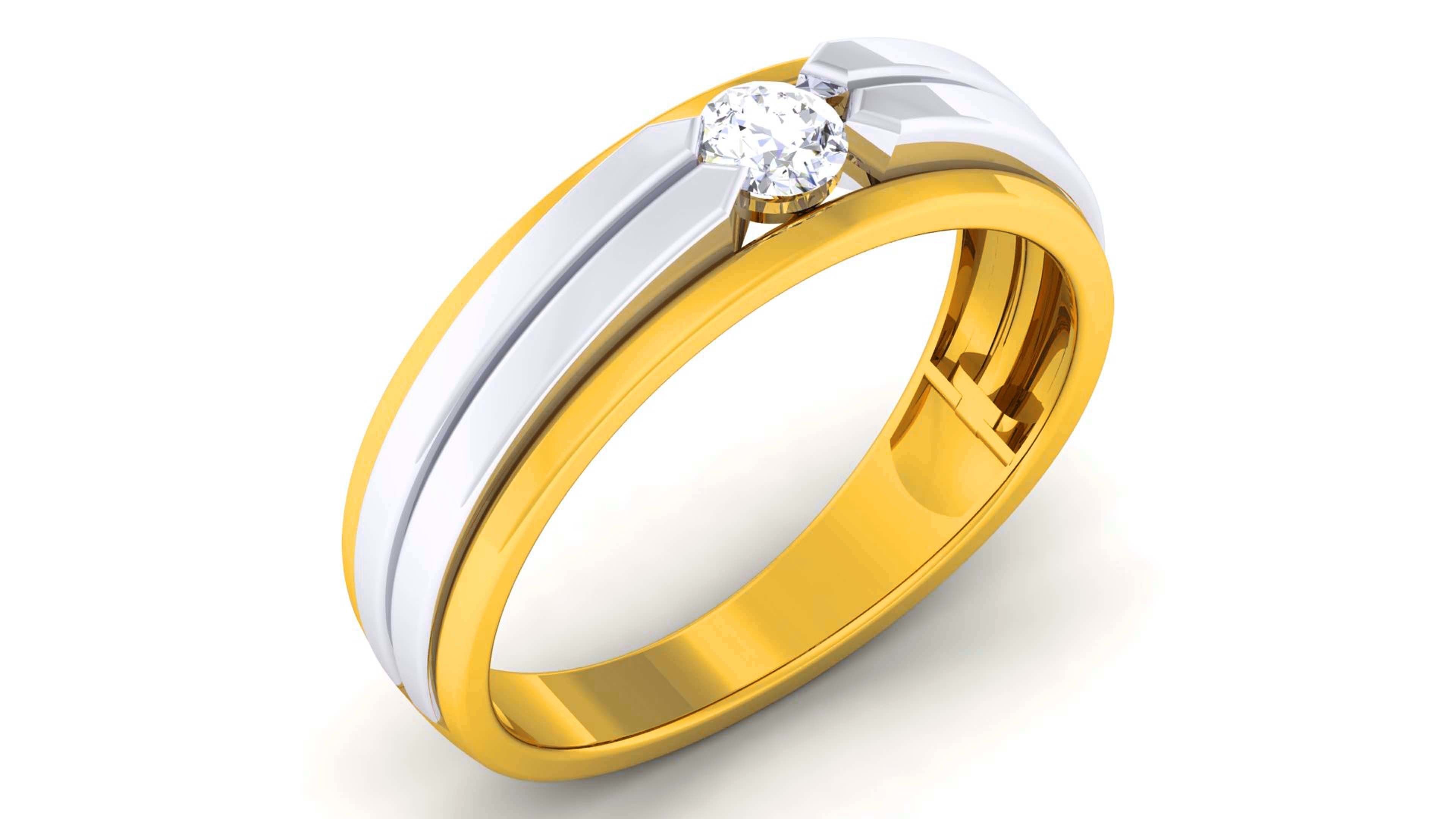 Couple Band Ring 3dm render detail 3D print model_7