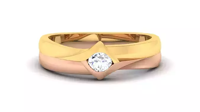 Couple Band Ring 3dm render detail 