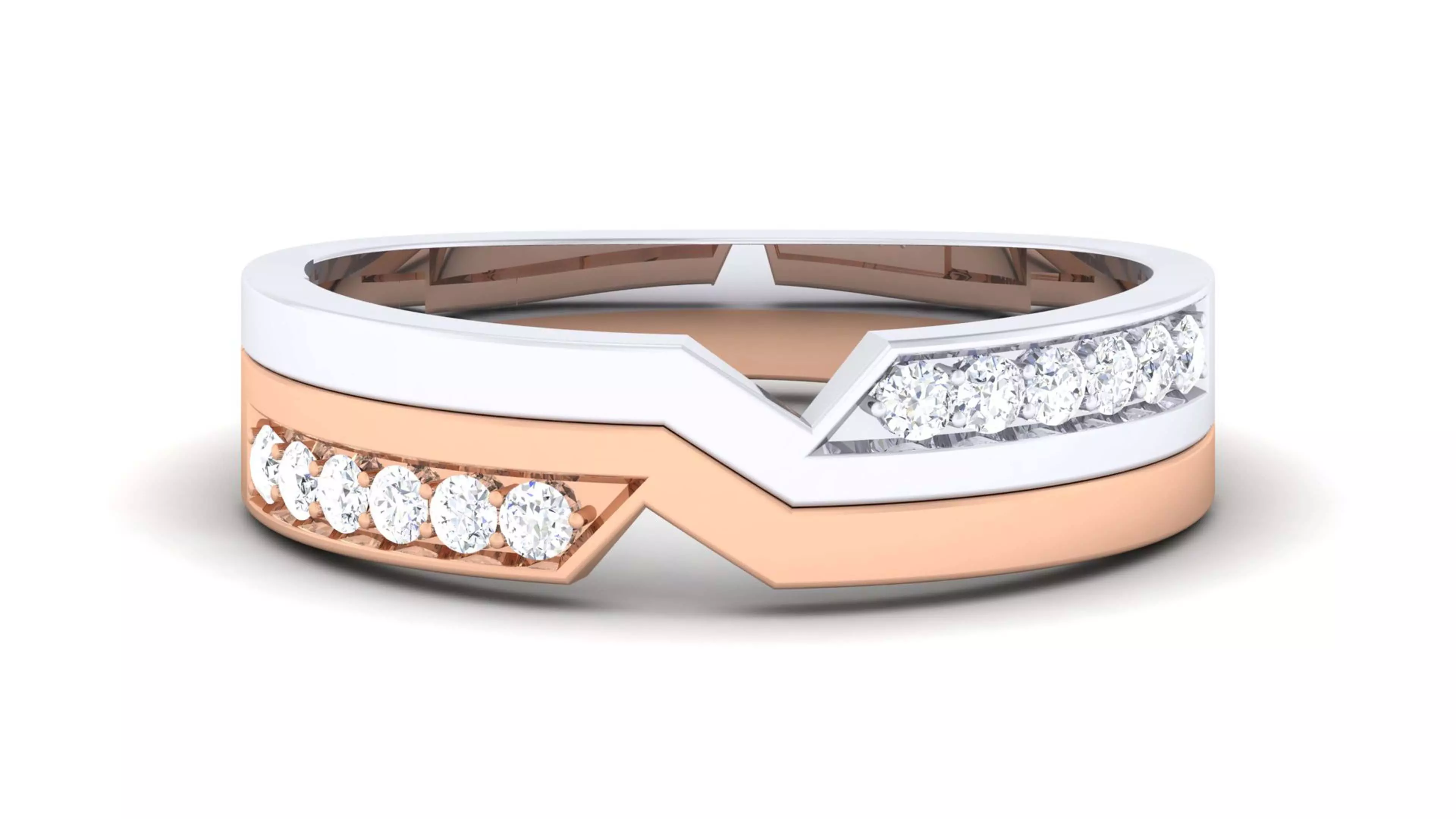 Couple Band Ring 3dm render detail  3D print model_0