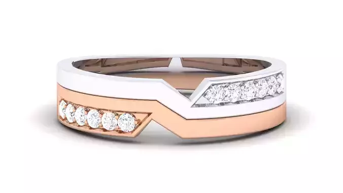 Couple Band Ring 3dm render detail 