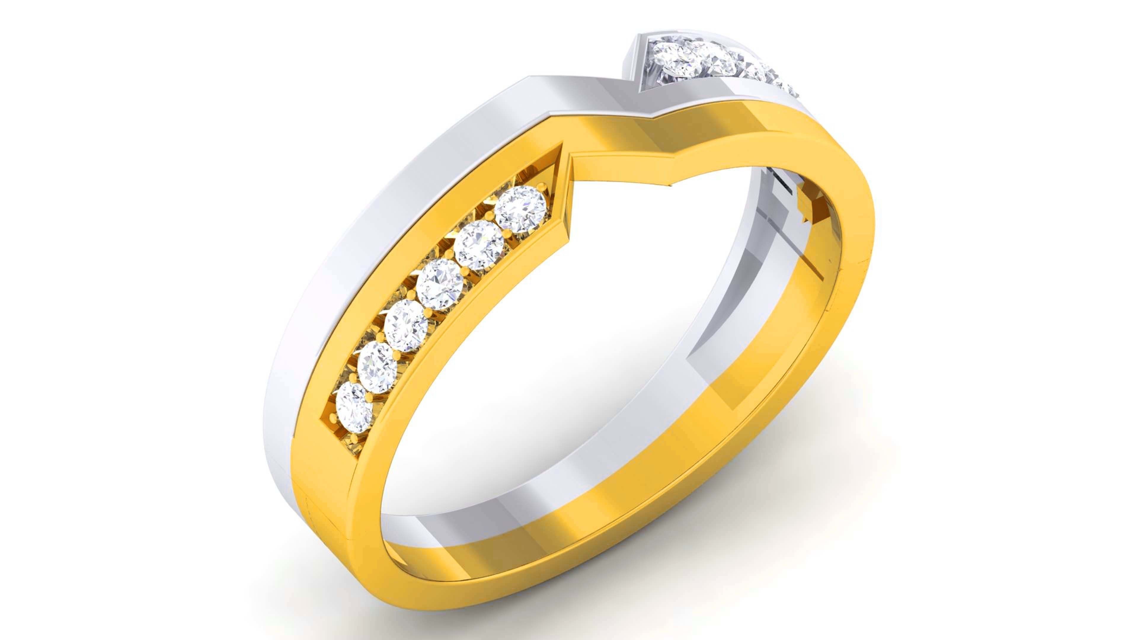 Couple Band Ring 3dm render detail  3D print model_7