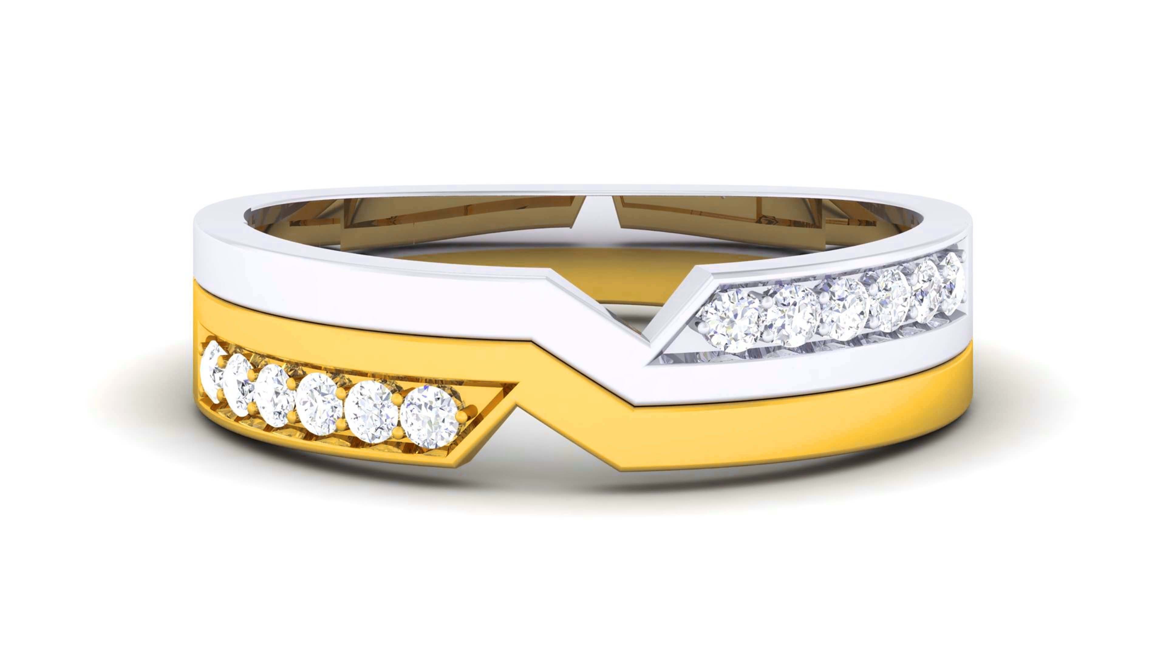 Couple Band Ring 3dm render detail  3D print model_12