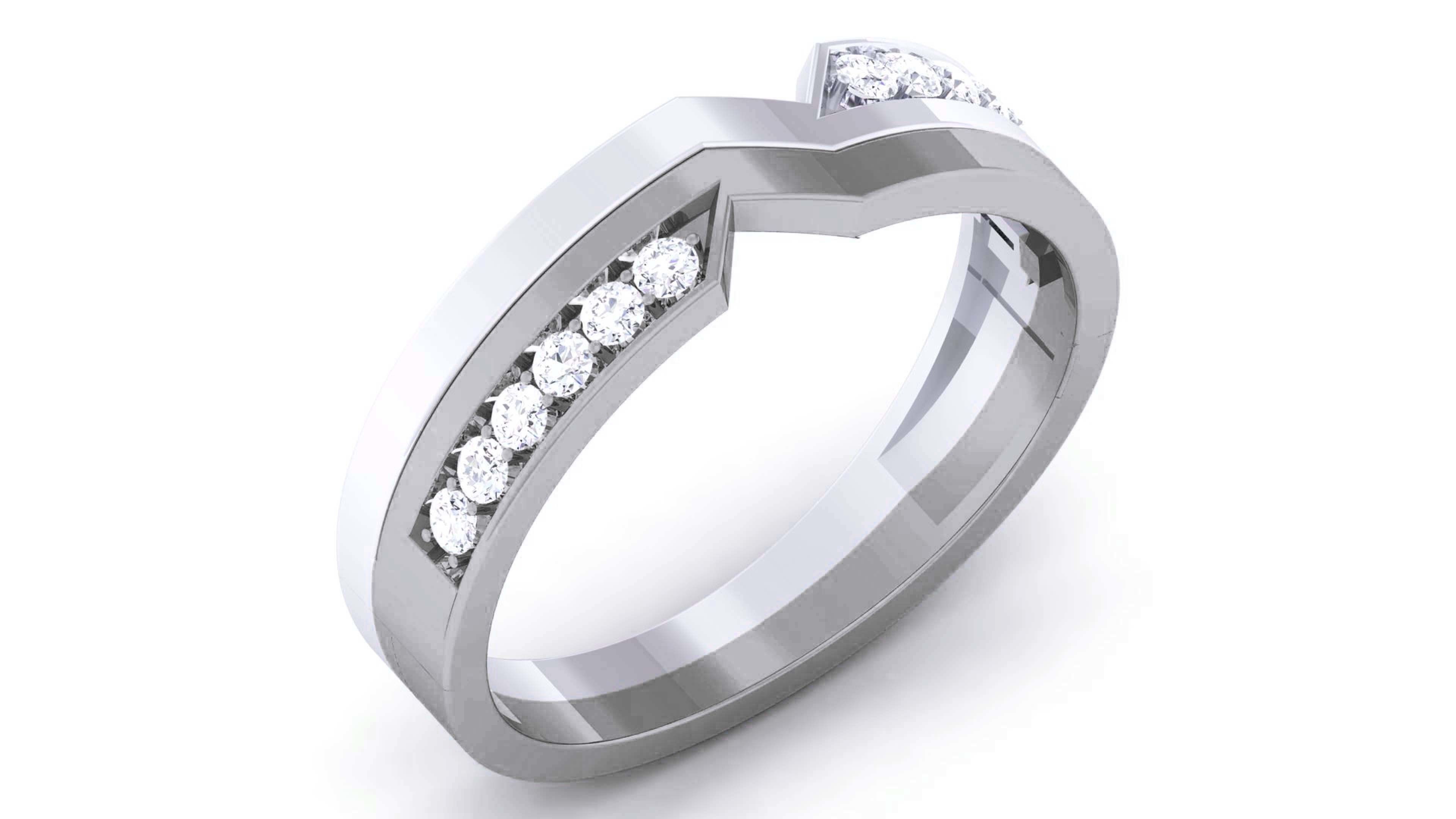 Couple Band Ring 3dm render detail  3D print model_8