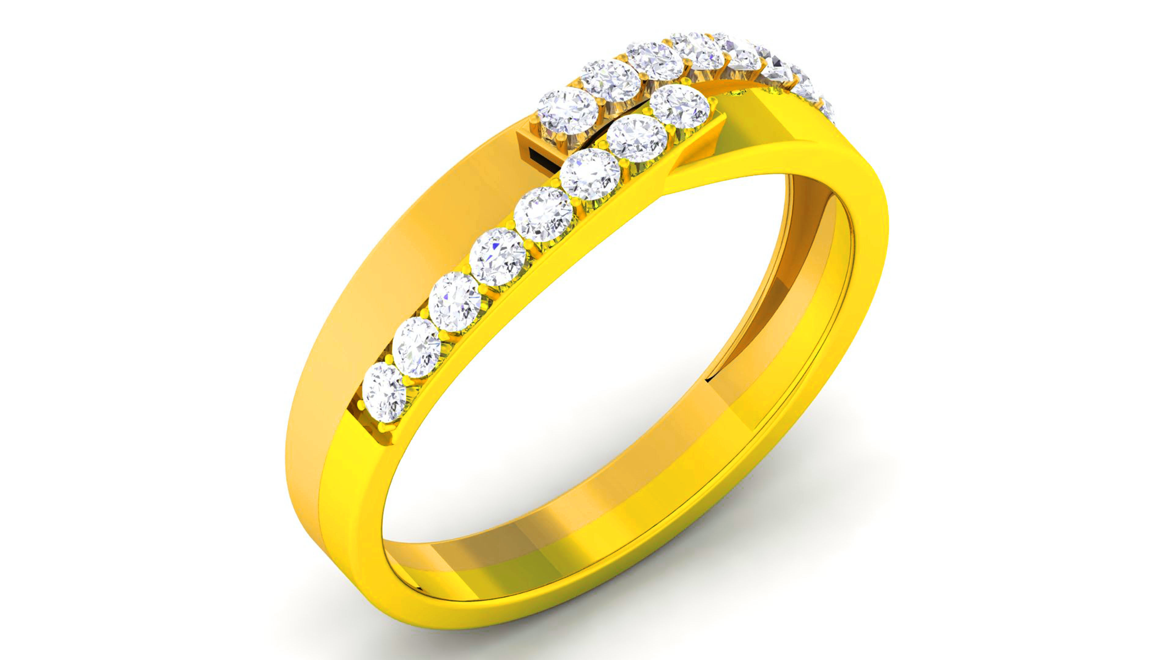 Couple Band Ring 3dm render detail  3D print model_7