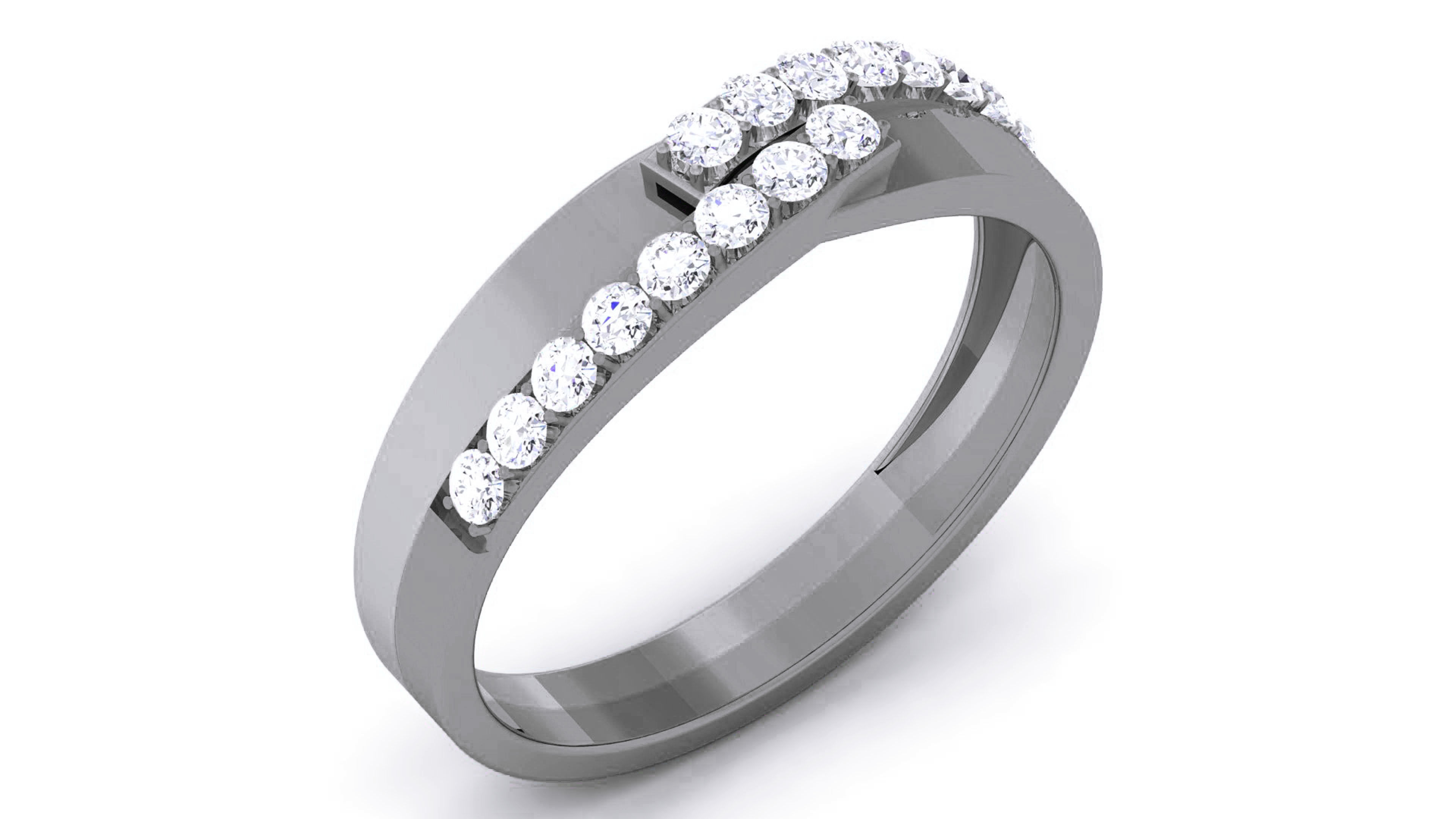 Couple Band Ring 3dm render detail  3D print model_8