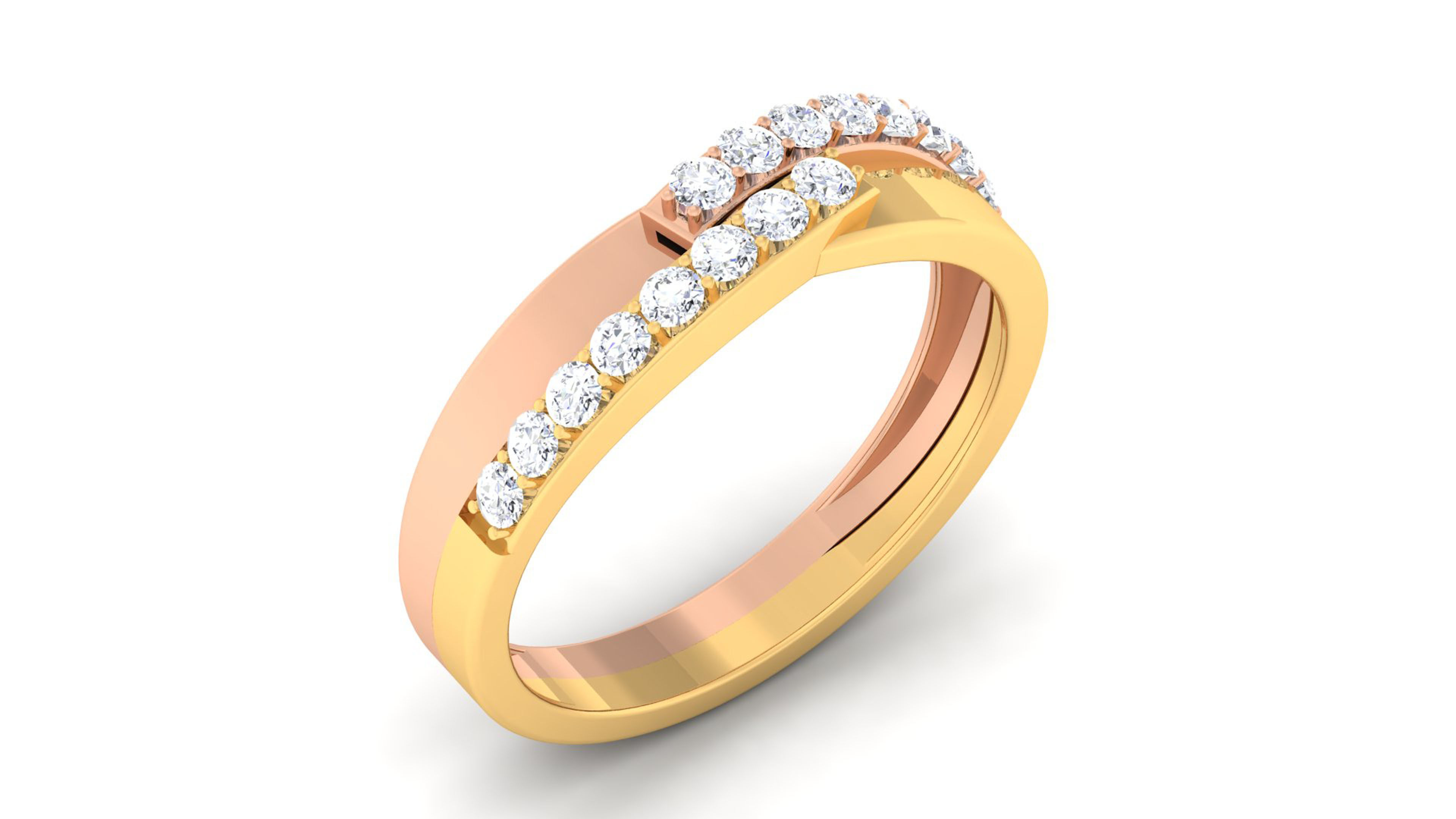 Couple Band Ring 3dm render detail  3D print model_17