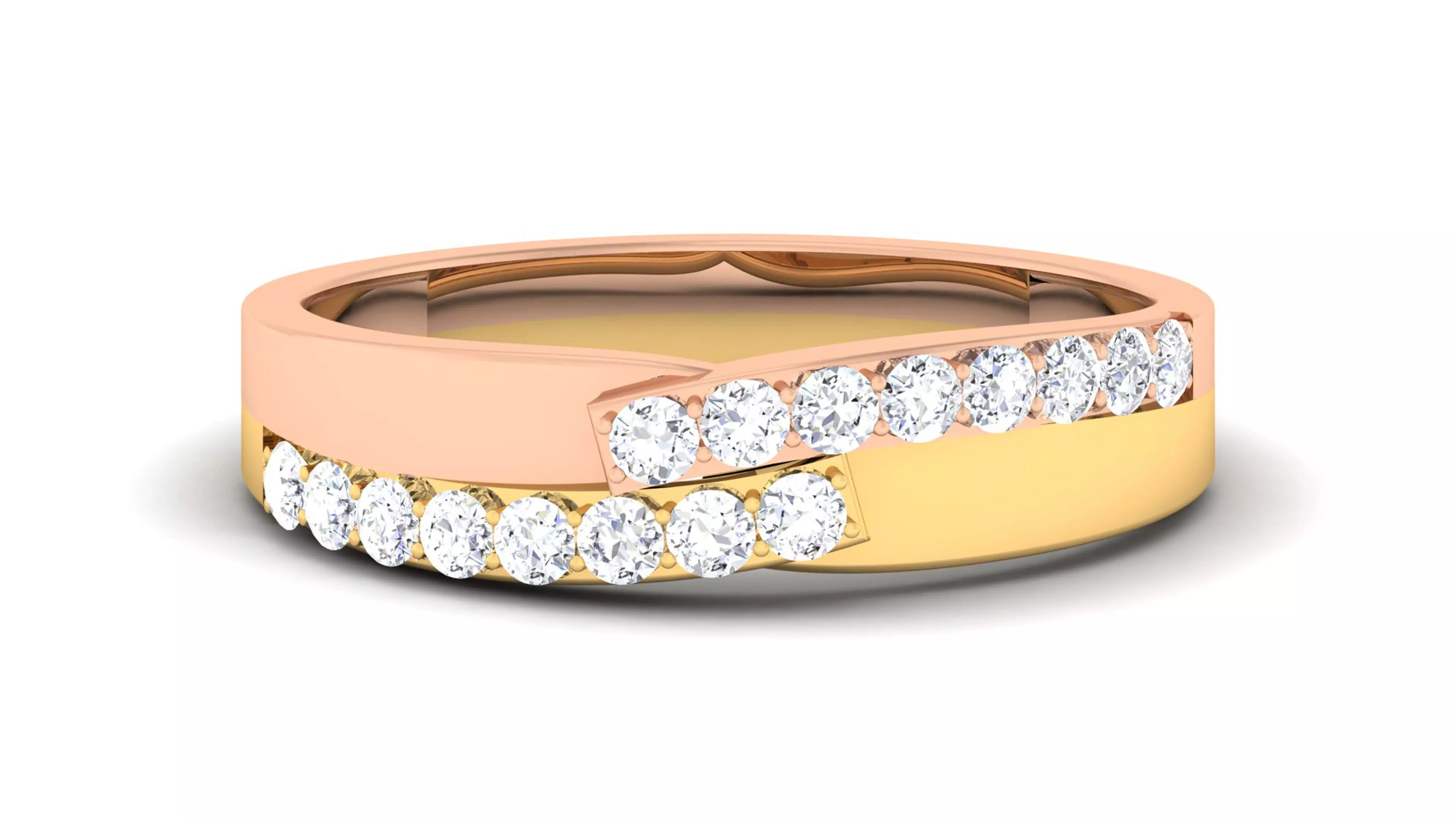 Couple Band Ring 3dm render detail  3D print model_0