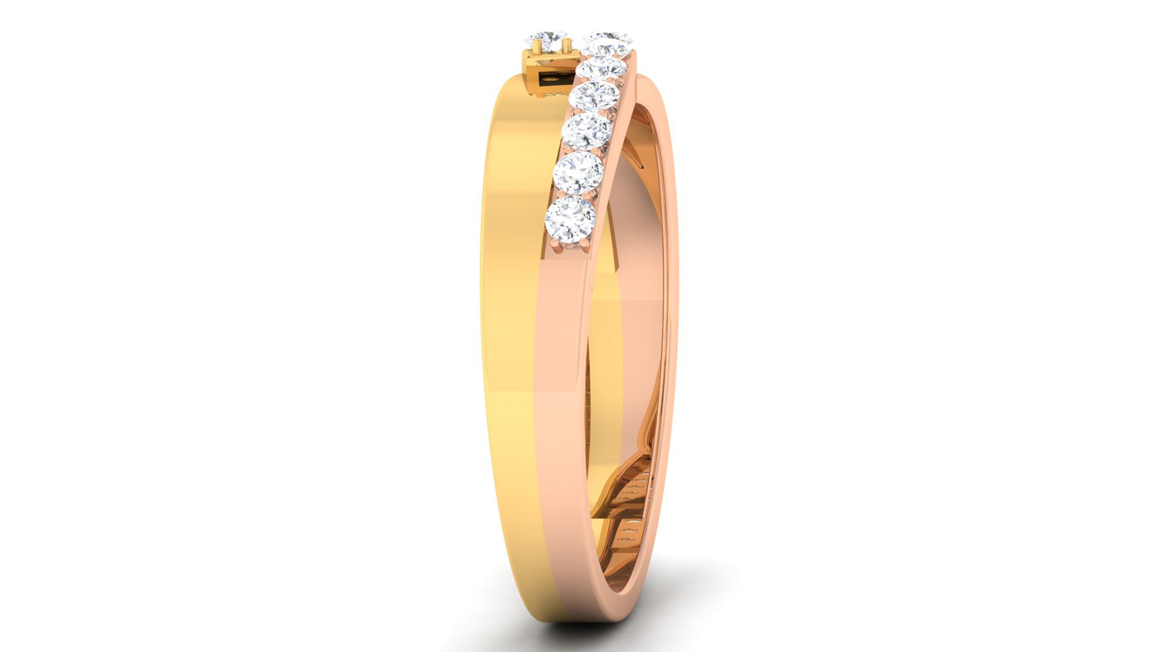 Couple Band Ring 3dm render detail  3D print model_10