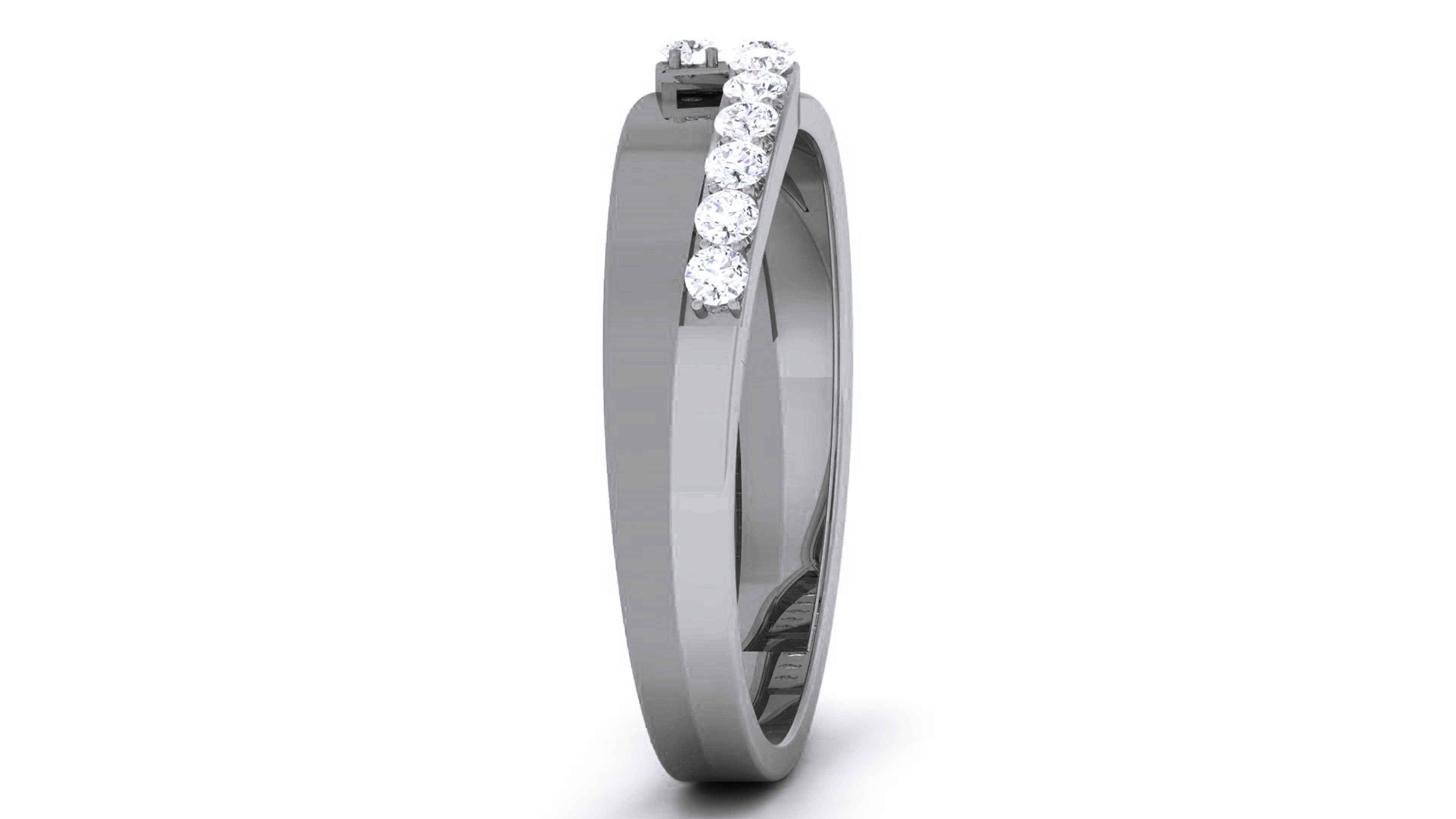 Couple Band Ring 3dm render detail  3D print model_11