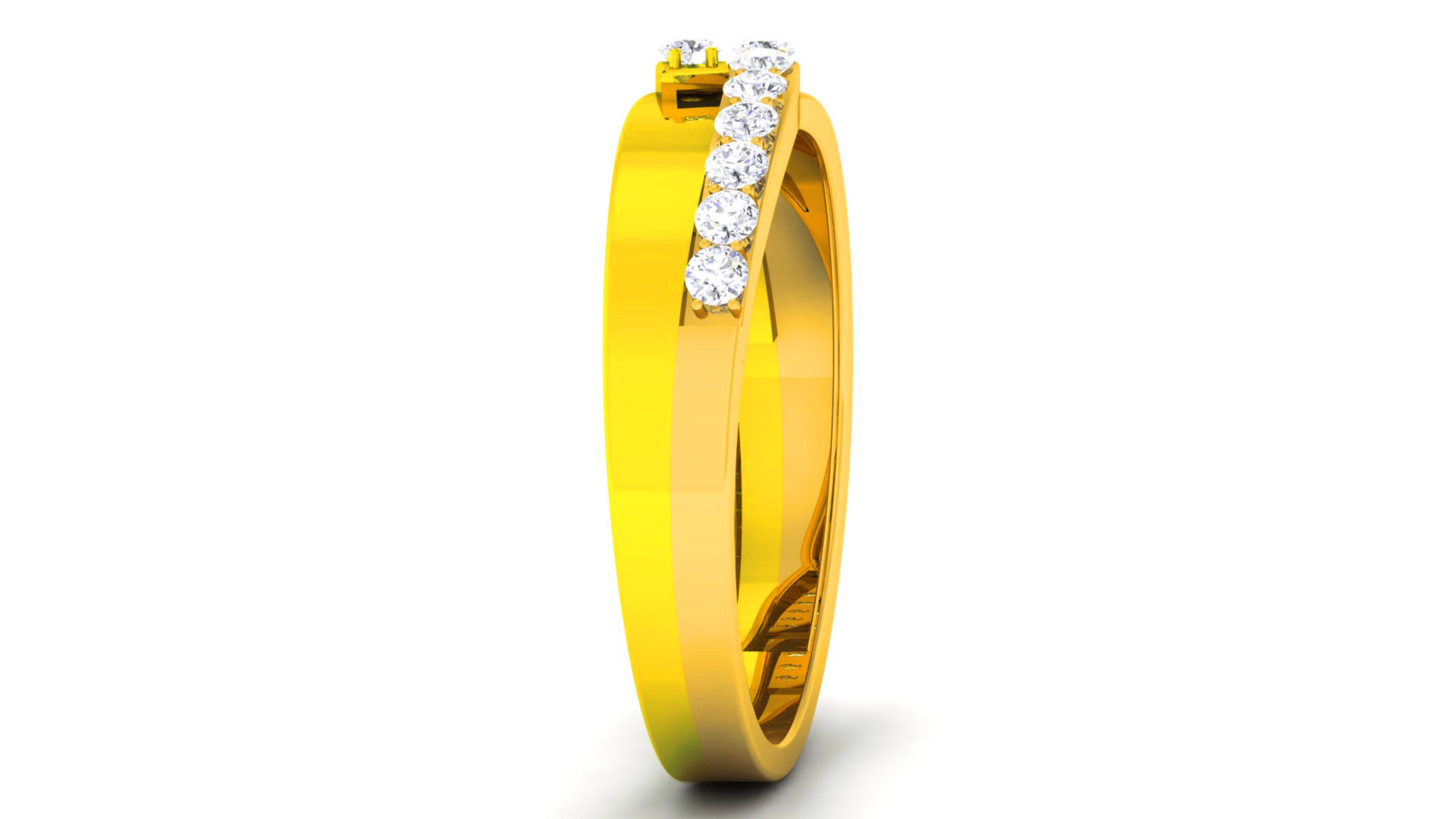 Couple Band Ring 3dm render detail  3D print model_9